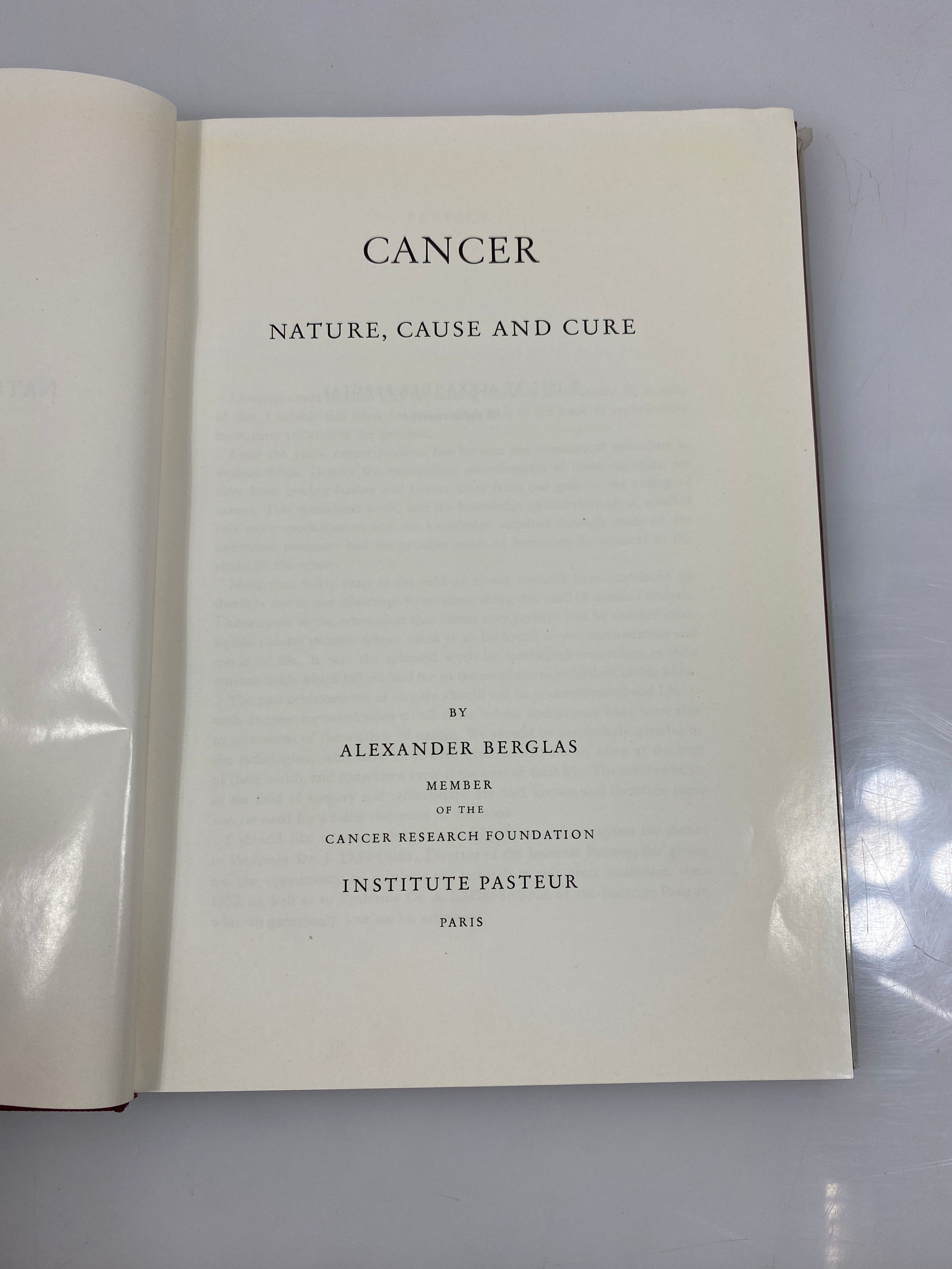 Cancer by Alexander Berglas Institute Pasteur Ex-library 1957 HCDJ