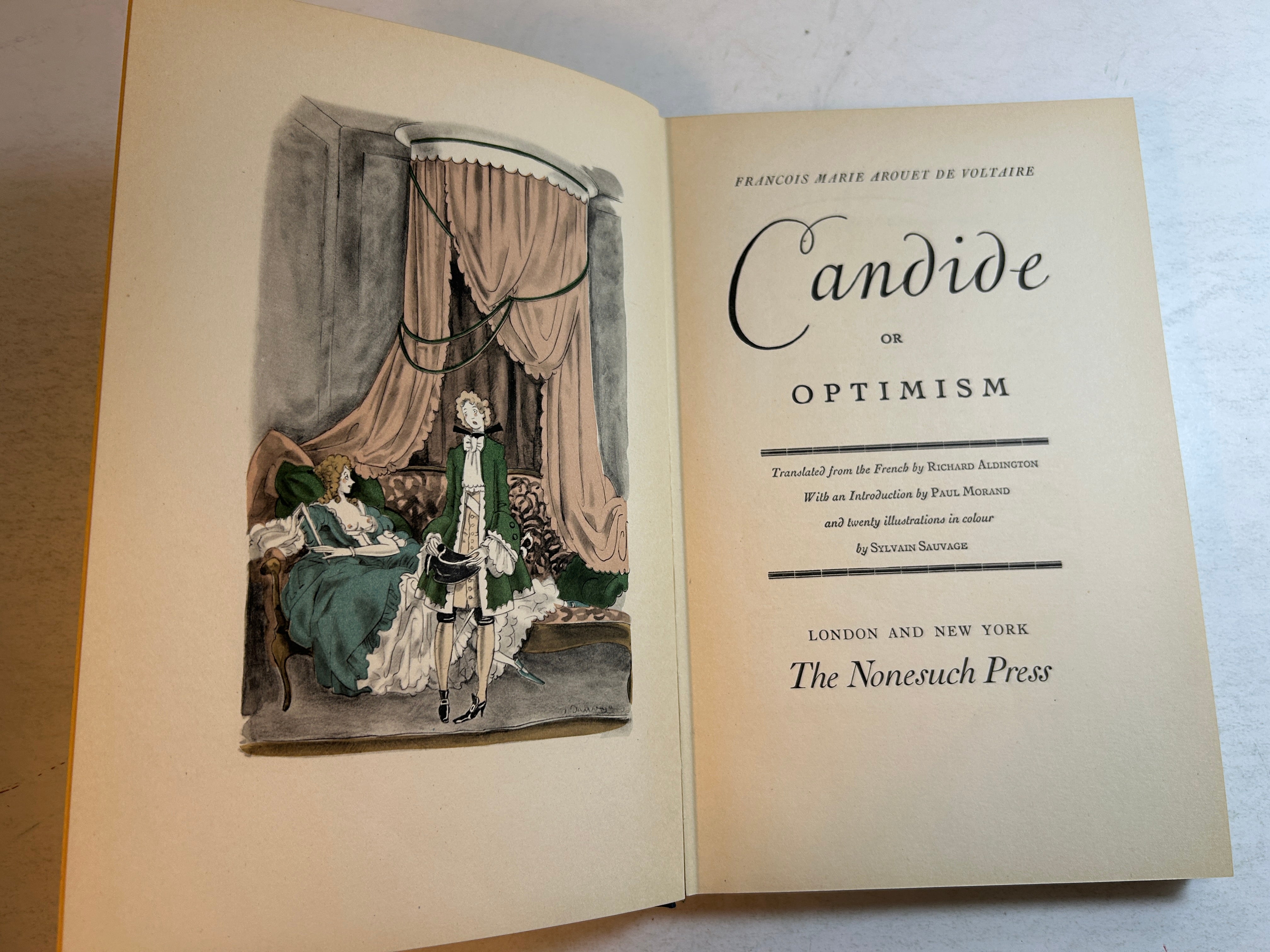 Candide/Optimism by Voltaire/Richard Aldington Nonesuch Press w/slipcase HC