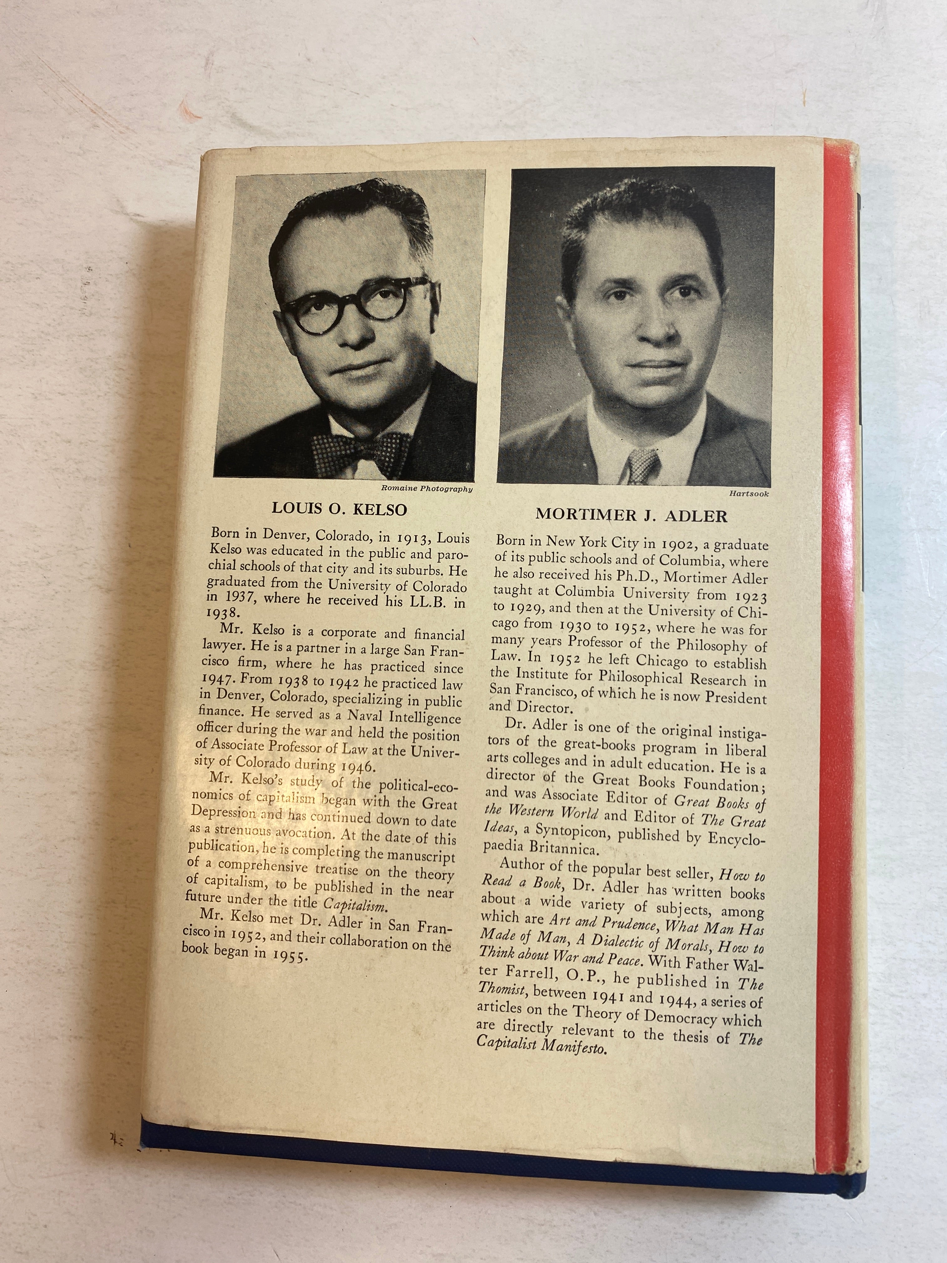 Capitalist Manifesto Louis Kelso 1958 *Signed*