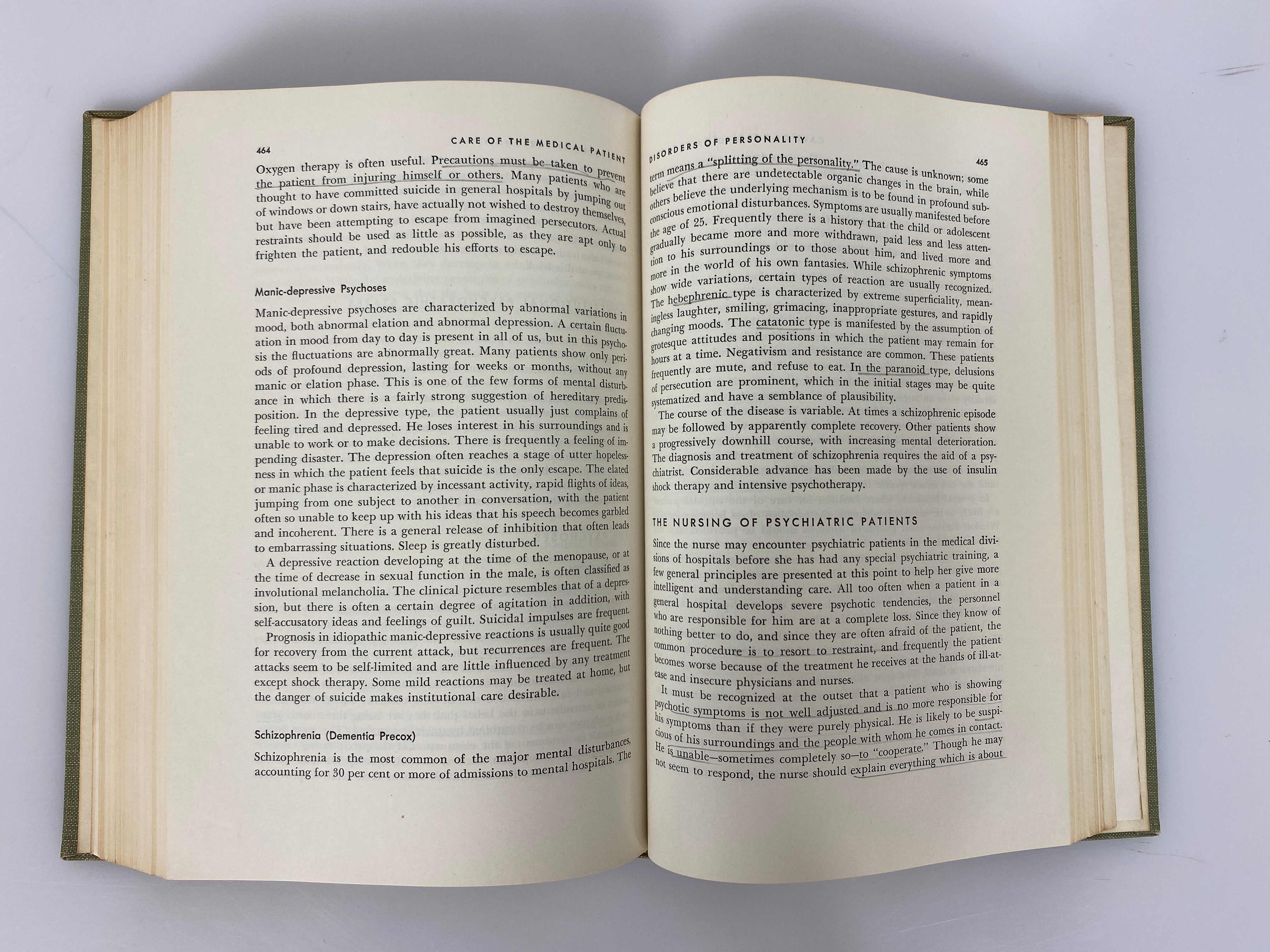 Care of the Medical Patient A Textbook for Nurses by Faddis/Hayman 1952 HC