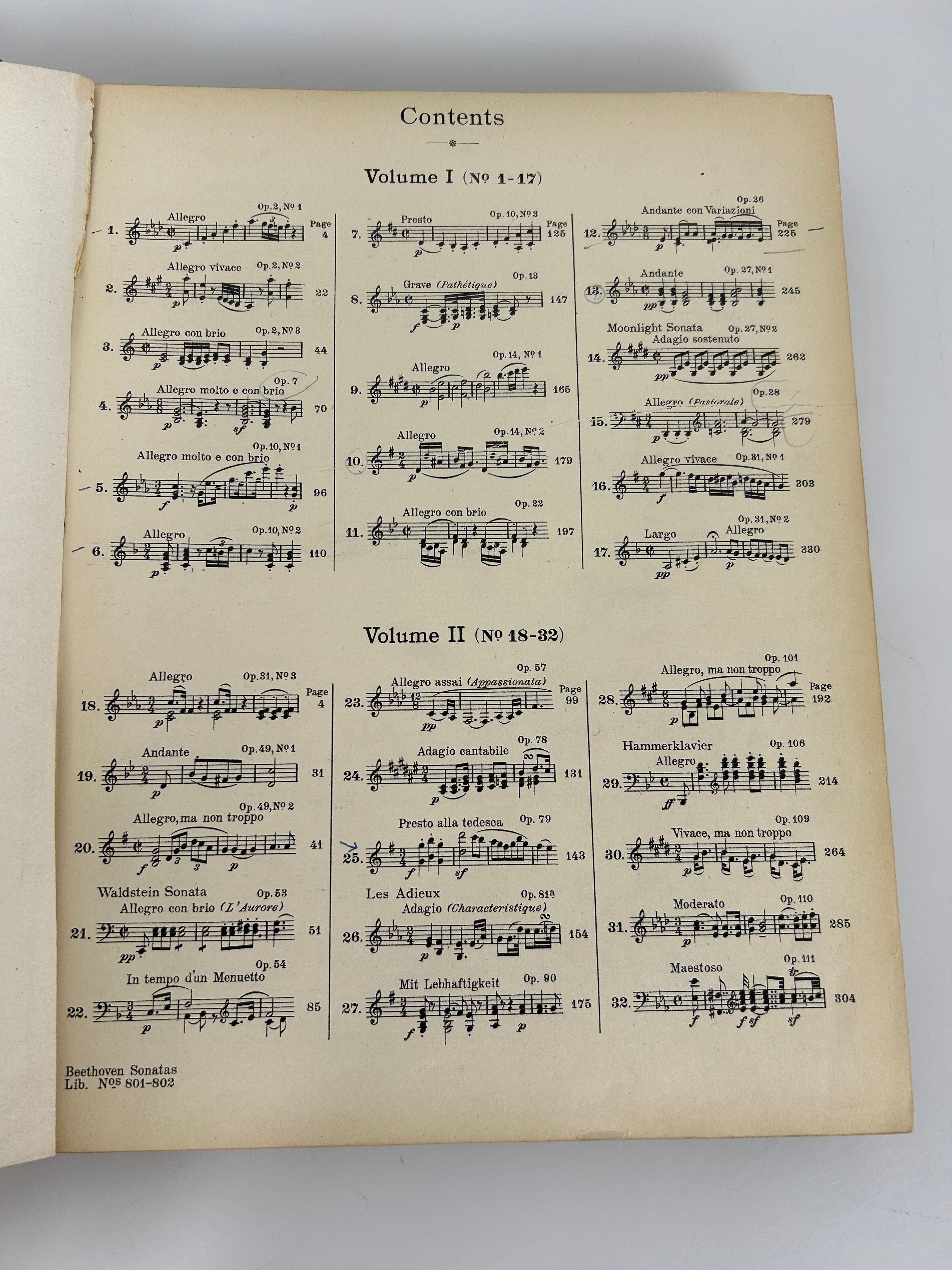 Carl Fischer's Music Library Beethoven Sonatas for Piano Forte Volume 1 HC