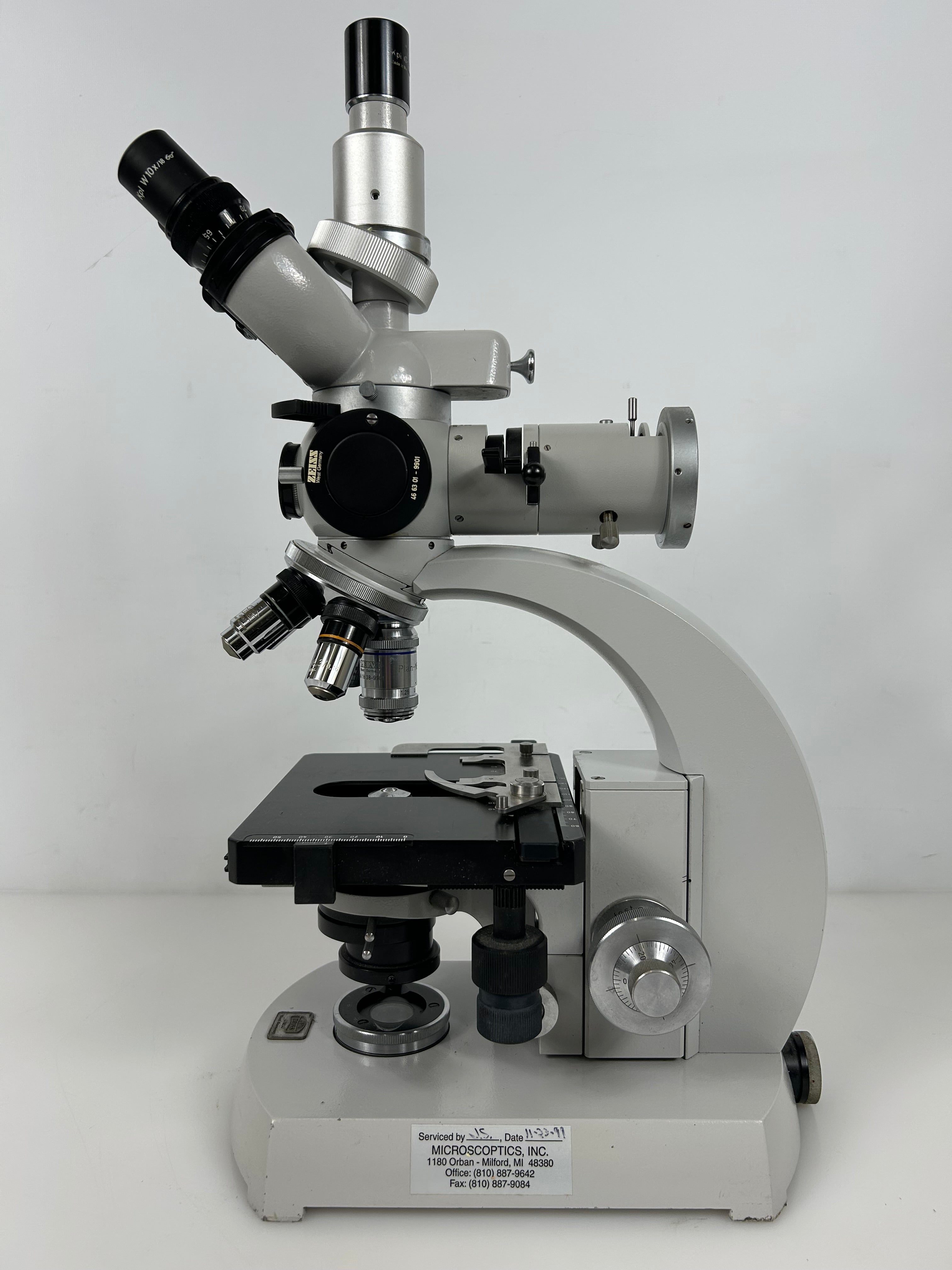 Carl Zeiss Trinocular Fluorescence Microscope