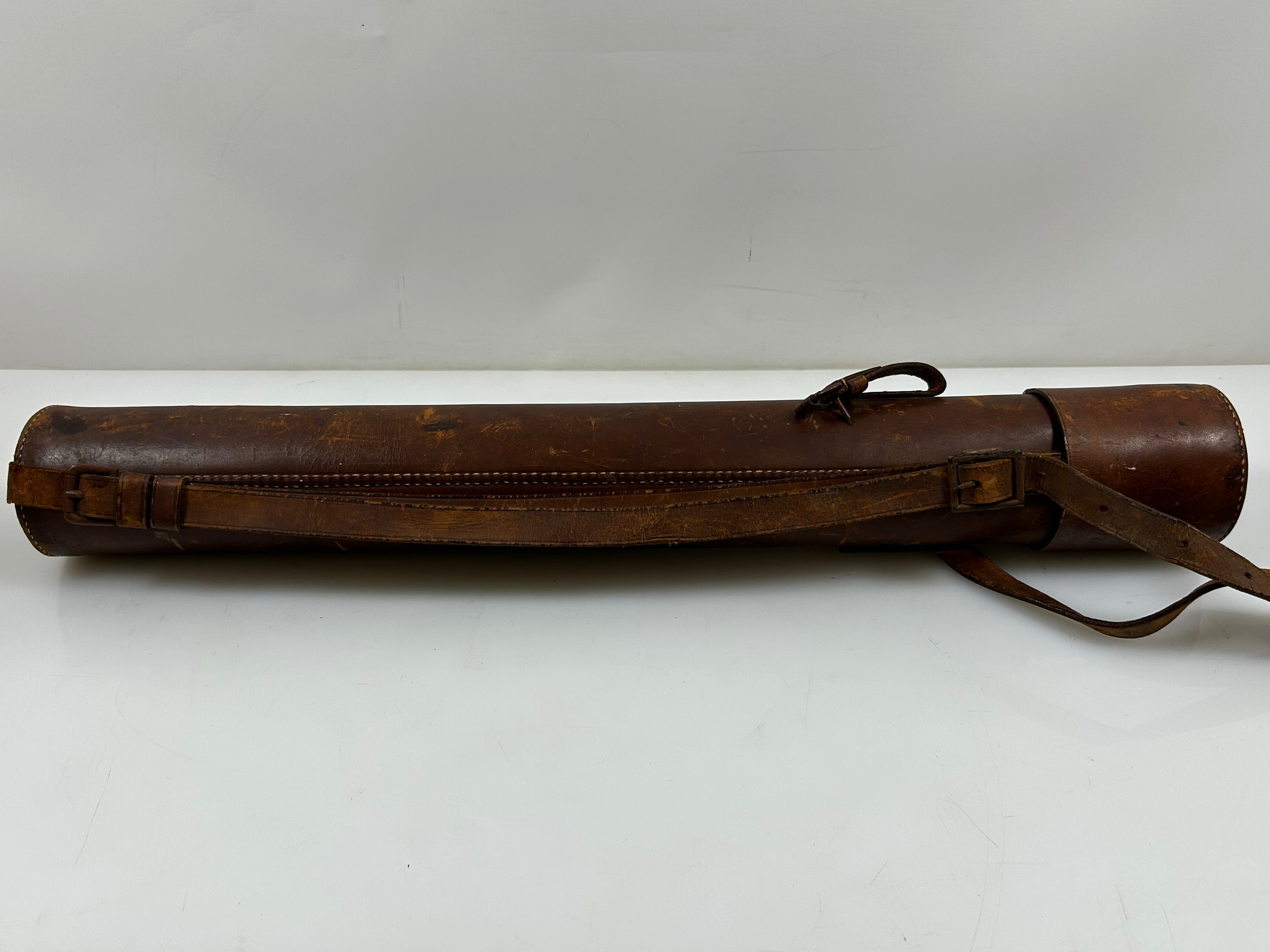 Carl Zeiss Vintage Telescope with Brown Leather Case