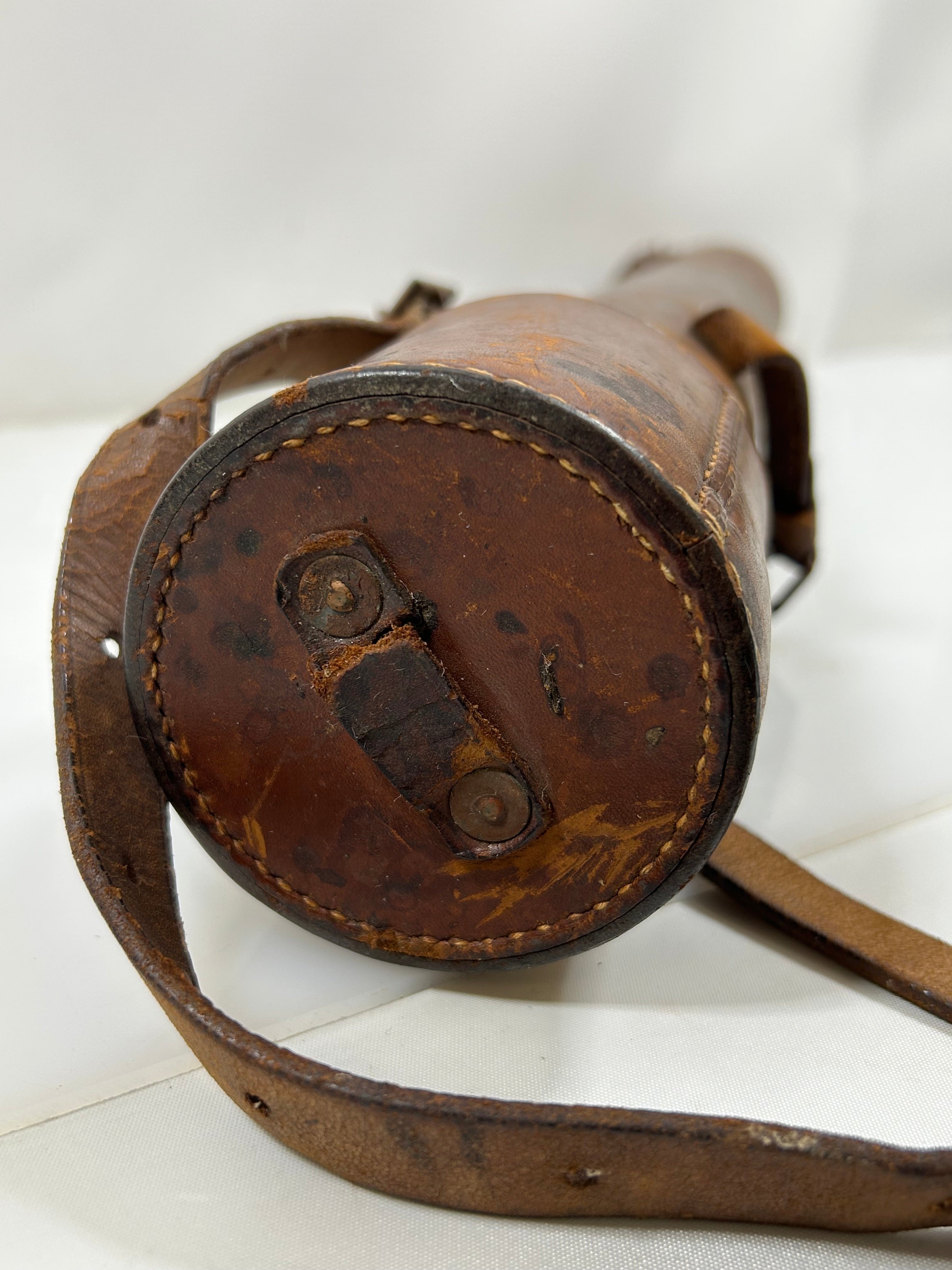 Carl Zeiss Vintage Telescope with Brown Leather Case