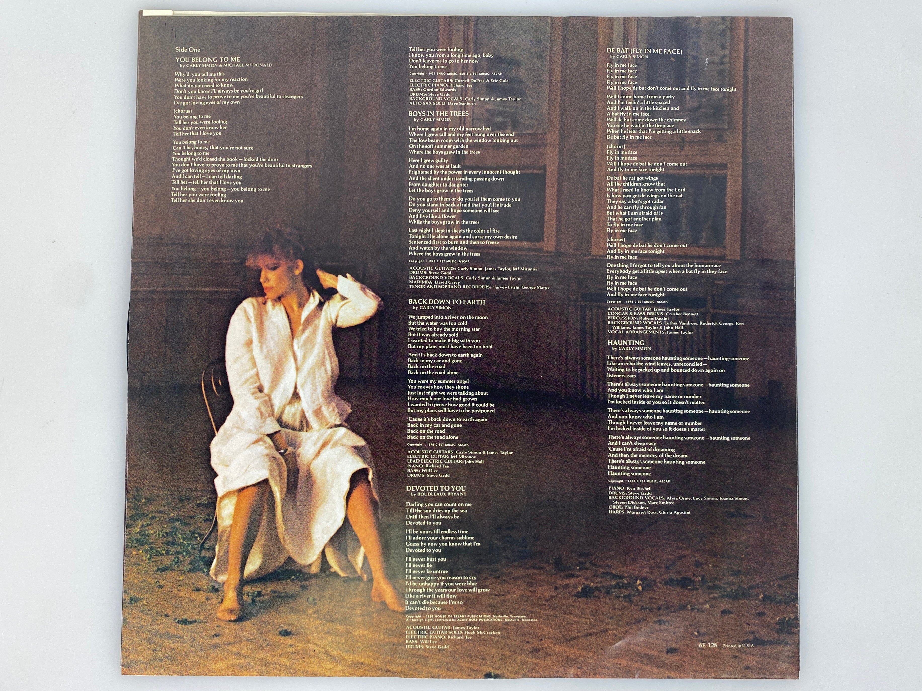 Carly Simon Boys in the Trees 1978 Vinyl Record