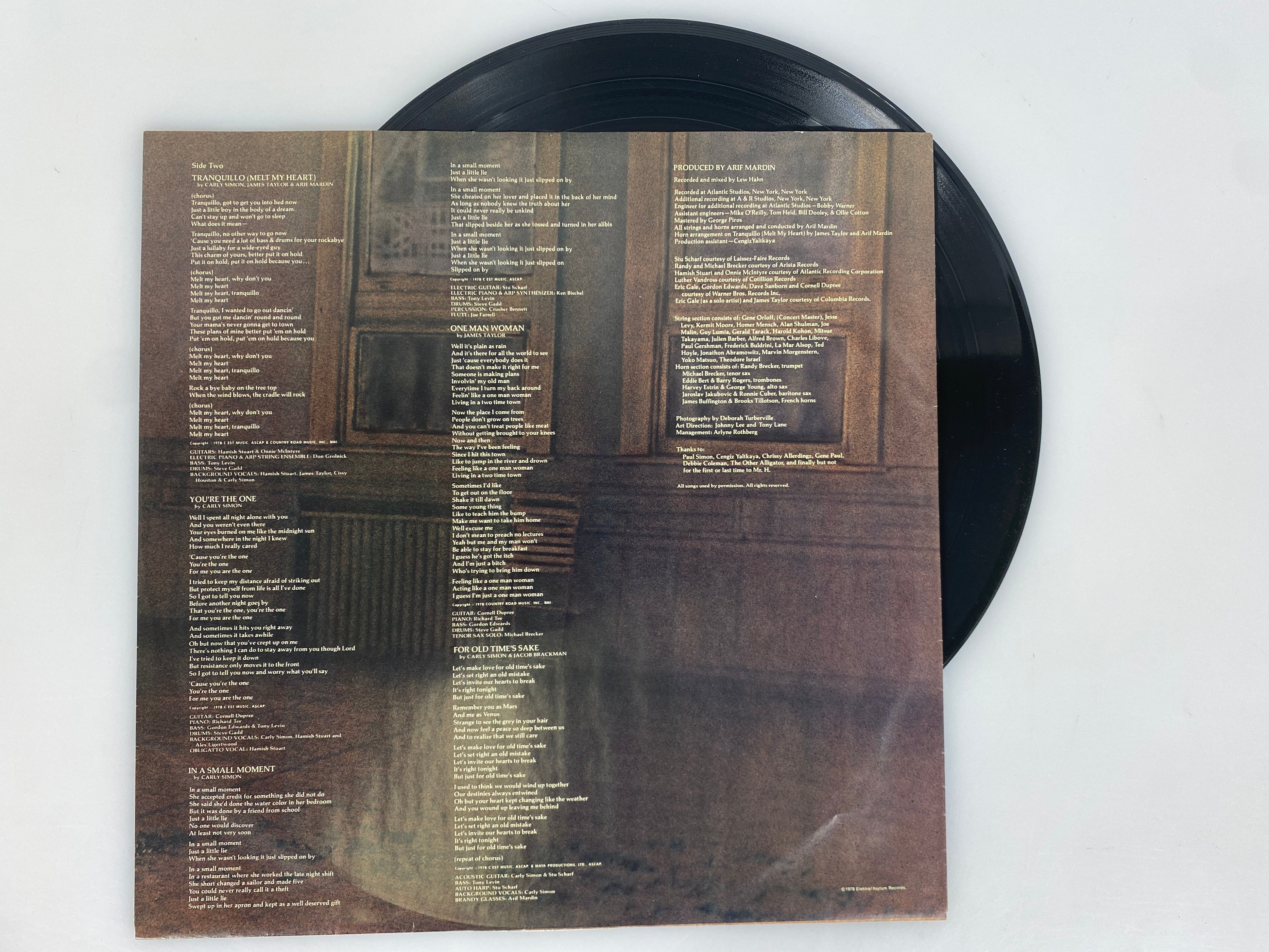 Carly Simon Boys in the Trees 1978 Vinyl Record