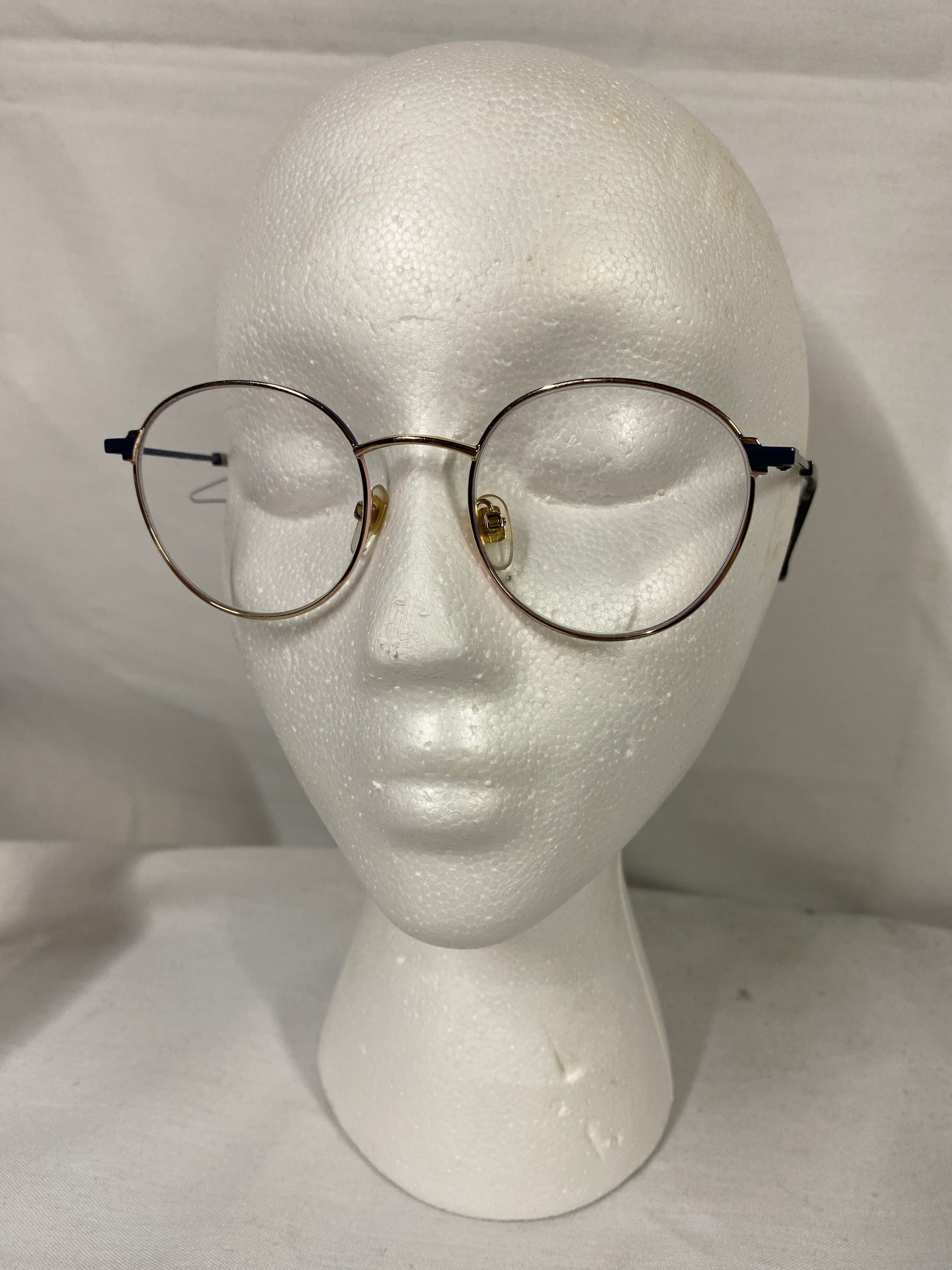 Carolina Herrera Gold and Blue Glasses