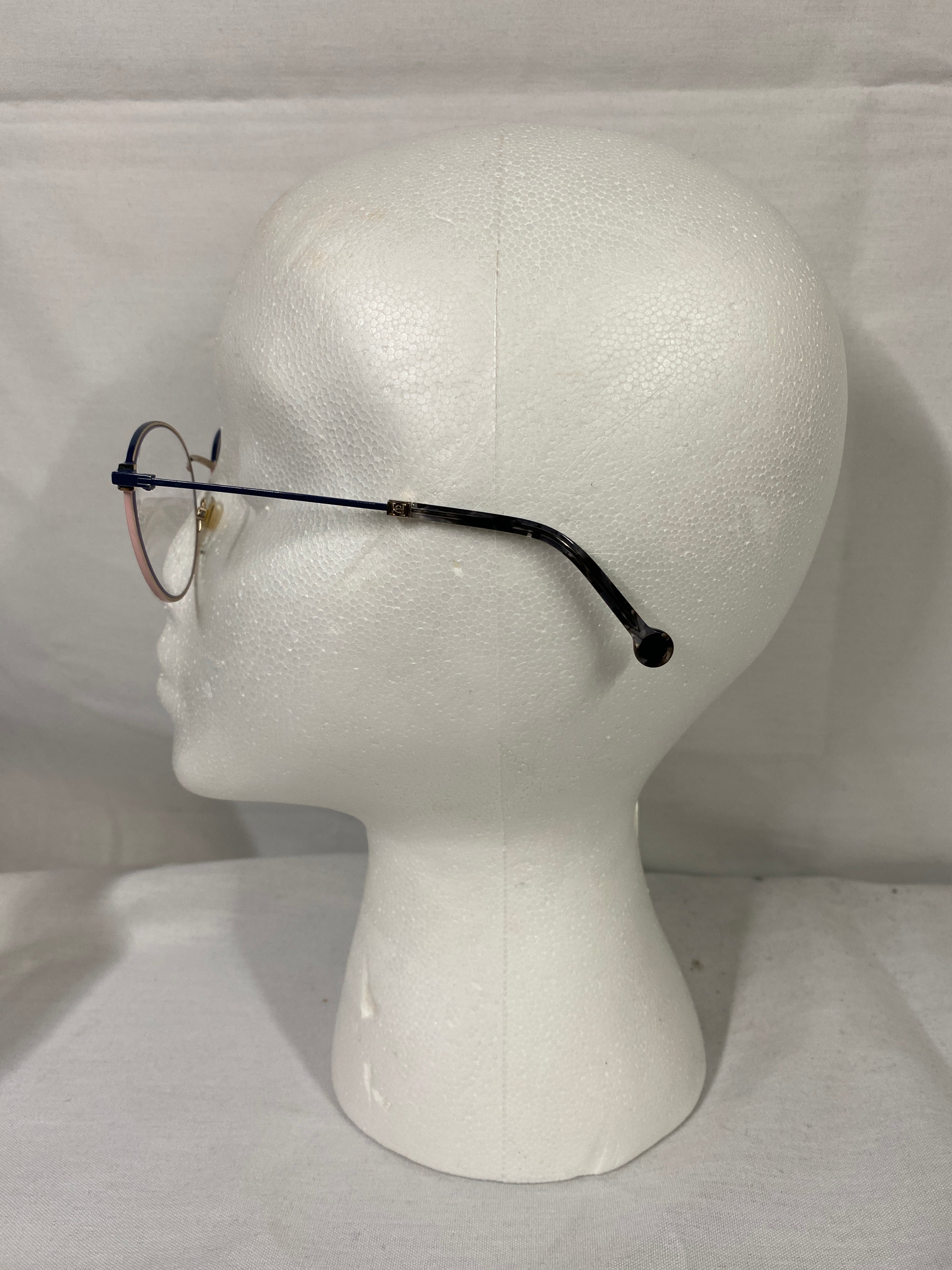 Carolina Herrera Gold and Blue Glasses