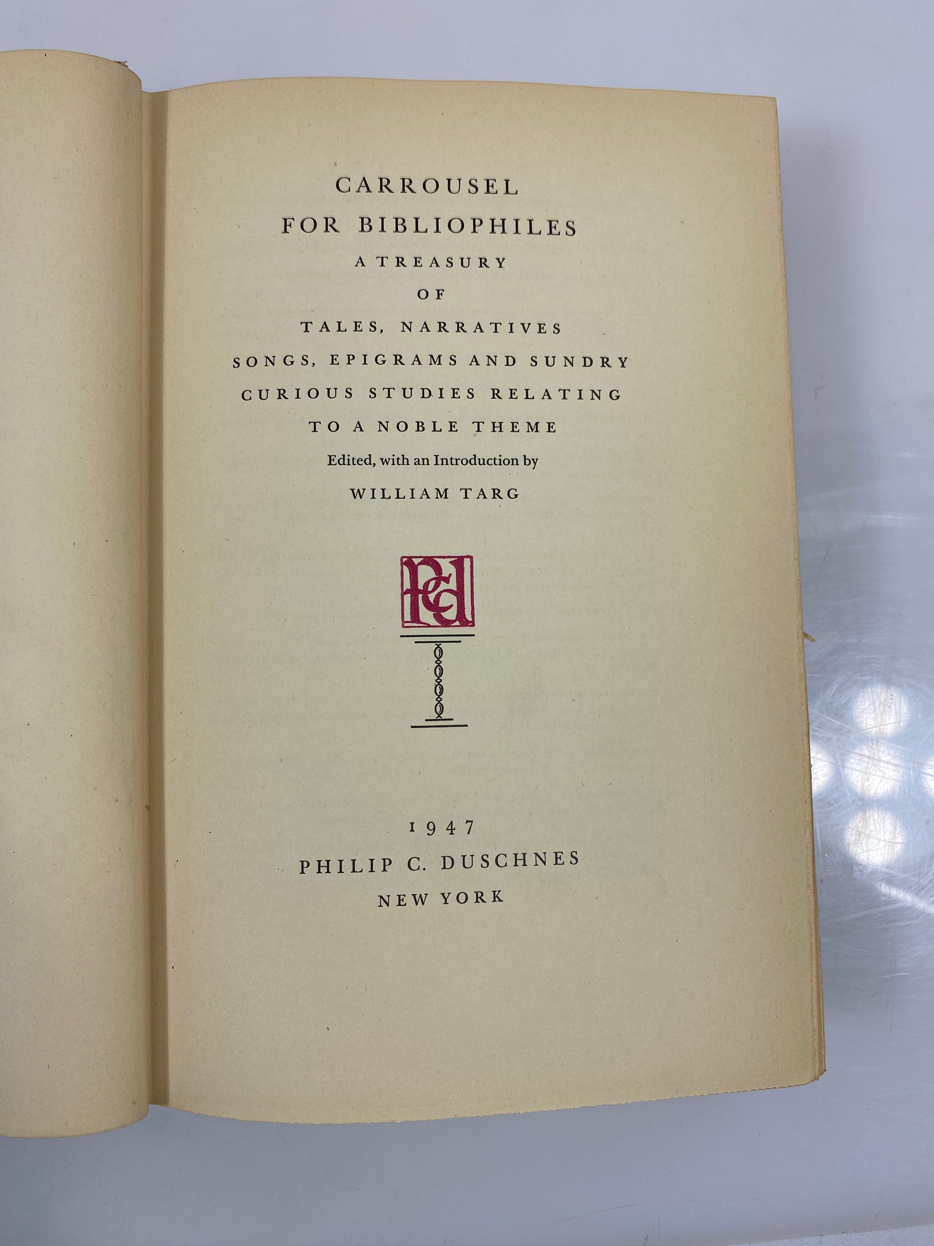Carrousel for Bibliophiles by Targ 1947 HC