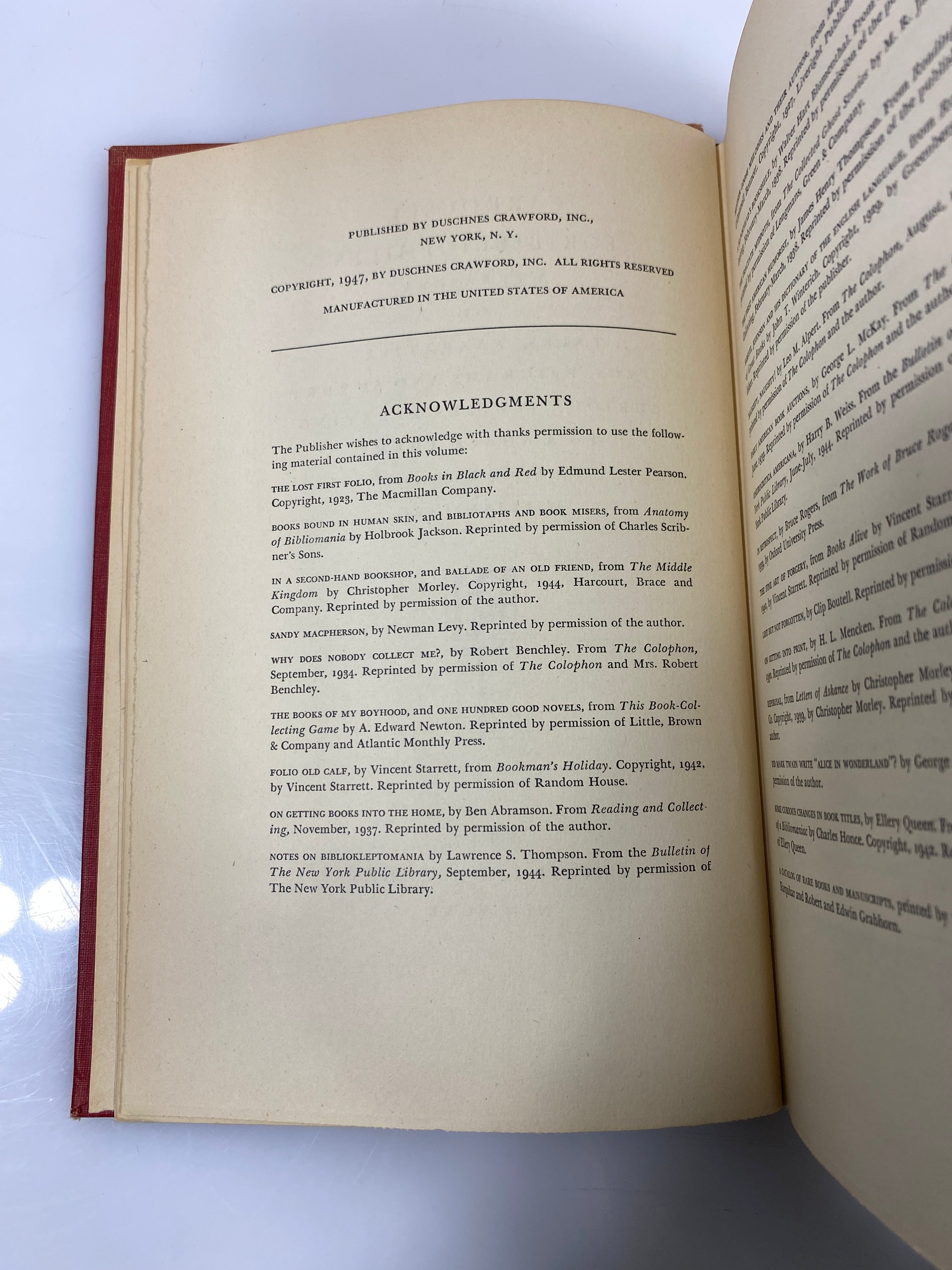 Carrousel for Bibliophiles by Targ 1947 HC