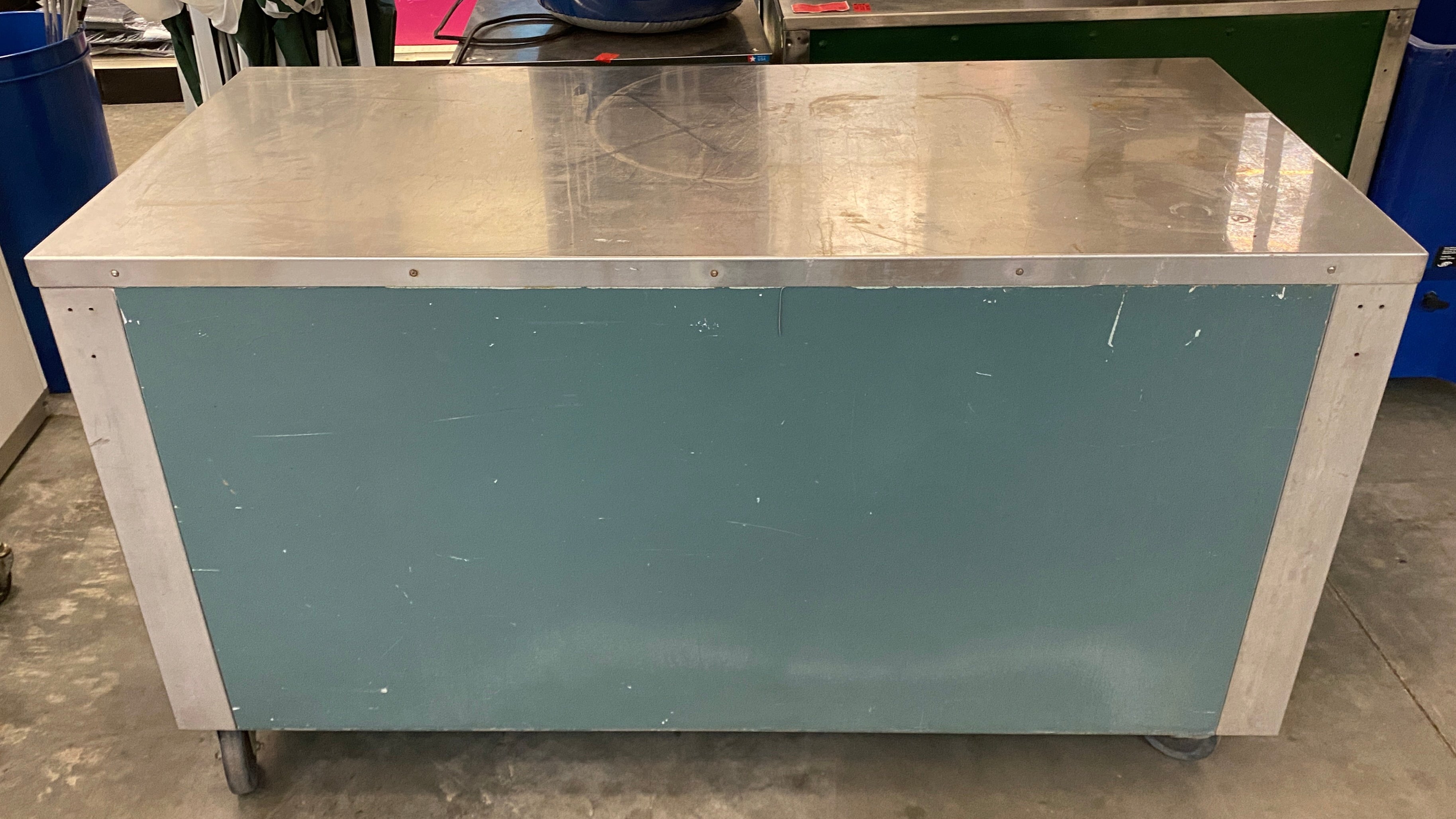 Carter-Hoffmann #CC60T-CB362D Wheeled Refrigerator Table w/ Storage