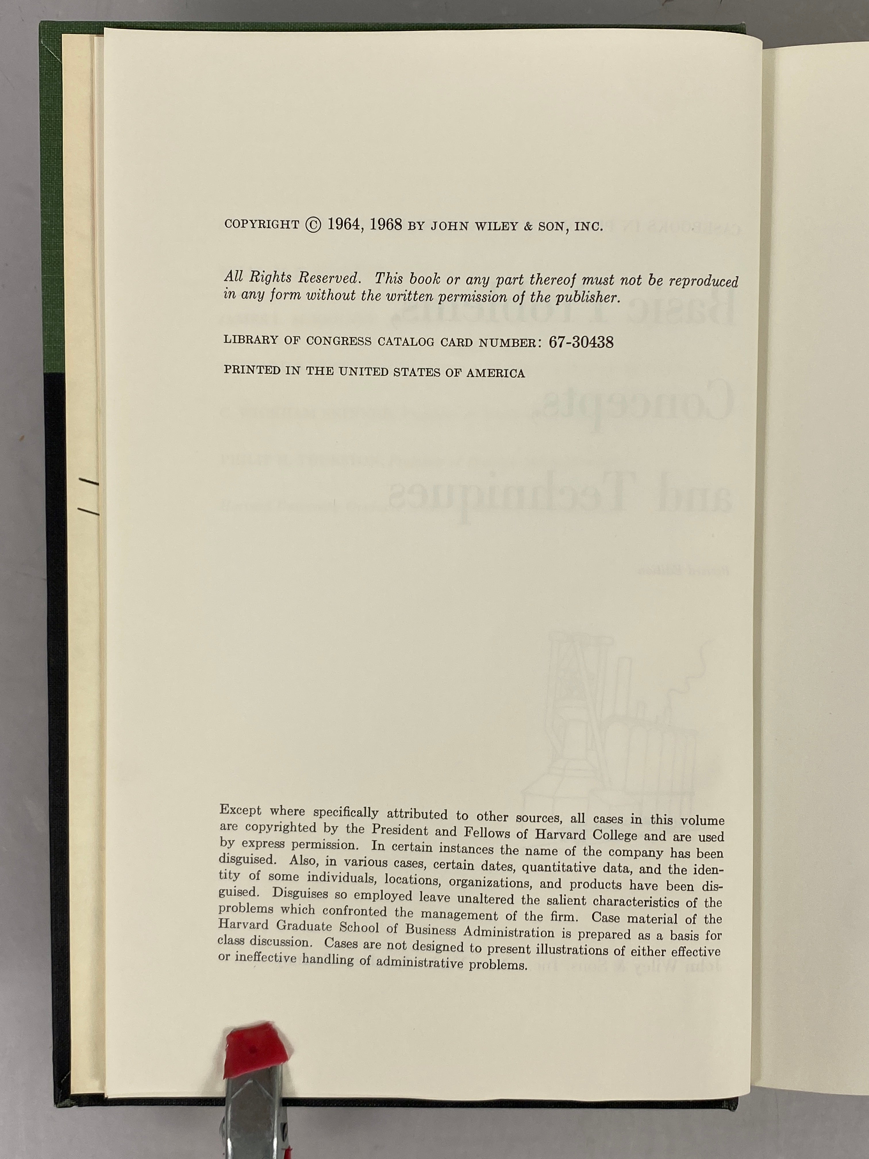 Casebooks in Production Management Problems/Concepts/Techniques 1968 HCDJ