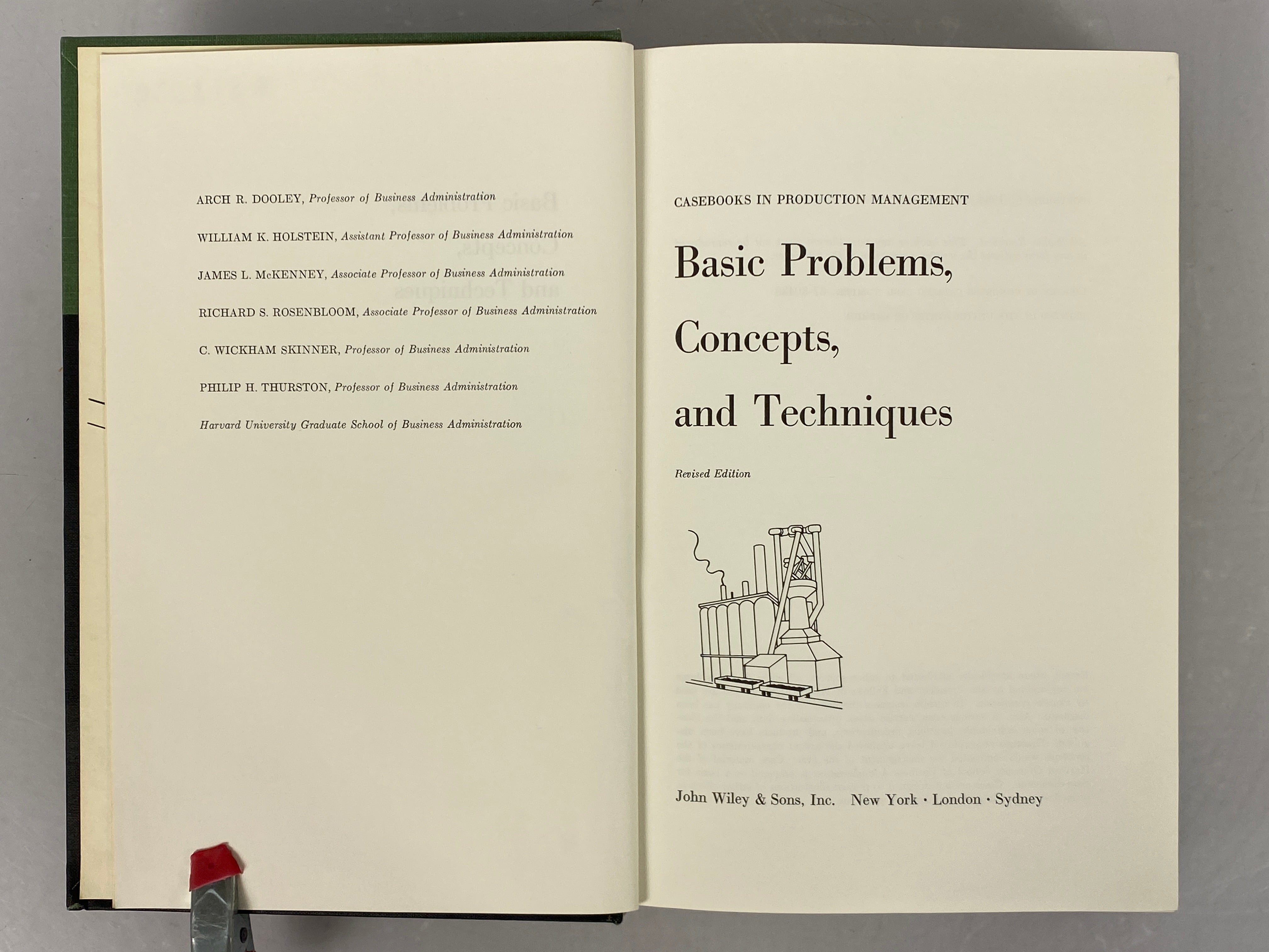 Casebooks in Production Management Problems/Concepts/Techniques 1968 HCDJ