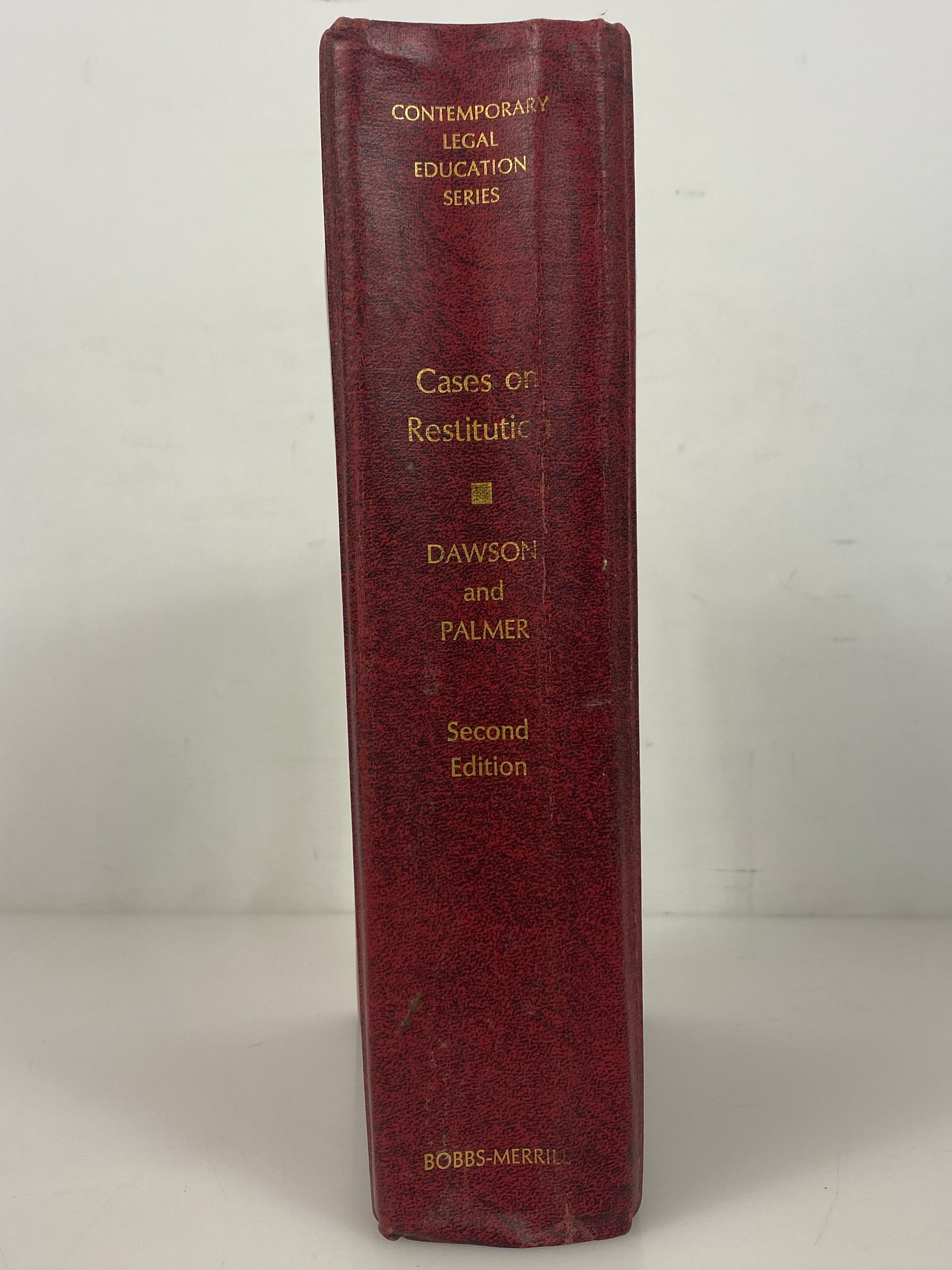 Cases on Restitution by Dawson and Palmer 1969 Vintage HC