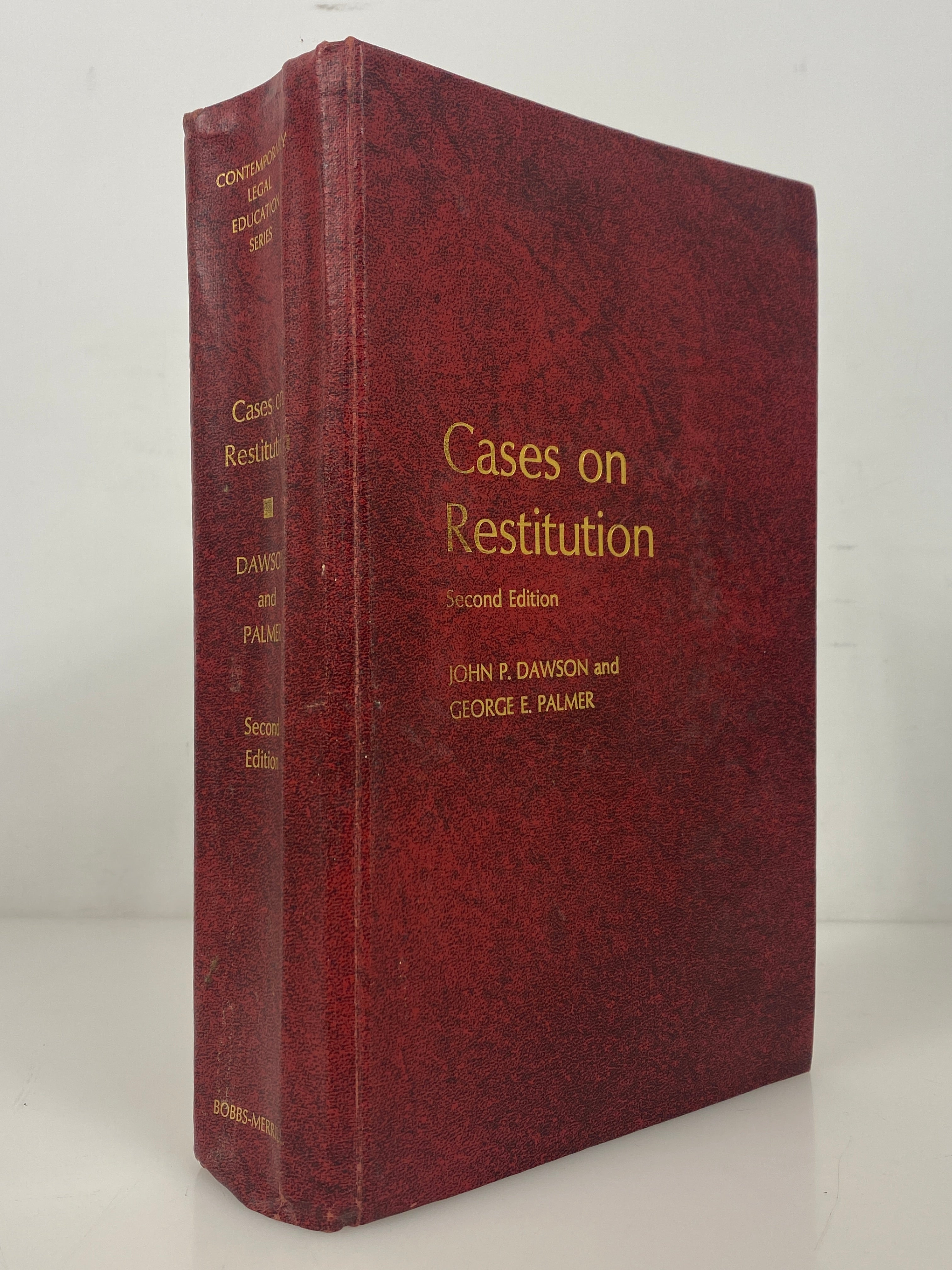 Cases on Restitution by Dawson and Palmer 1969 Vintage HC
