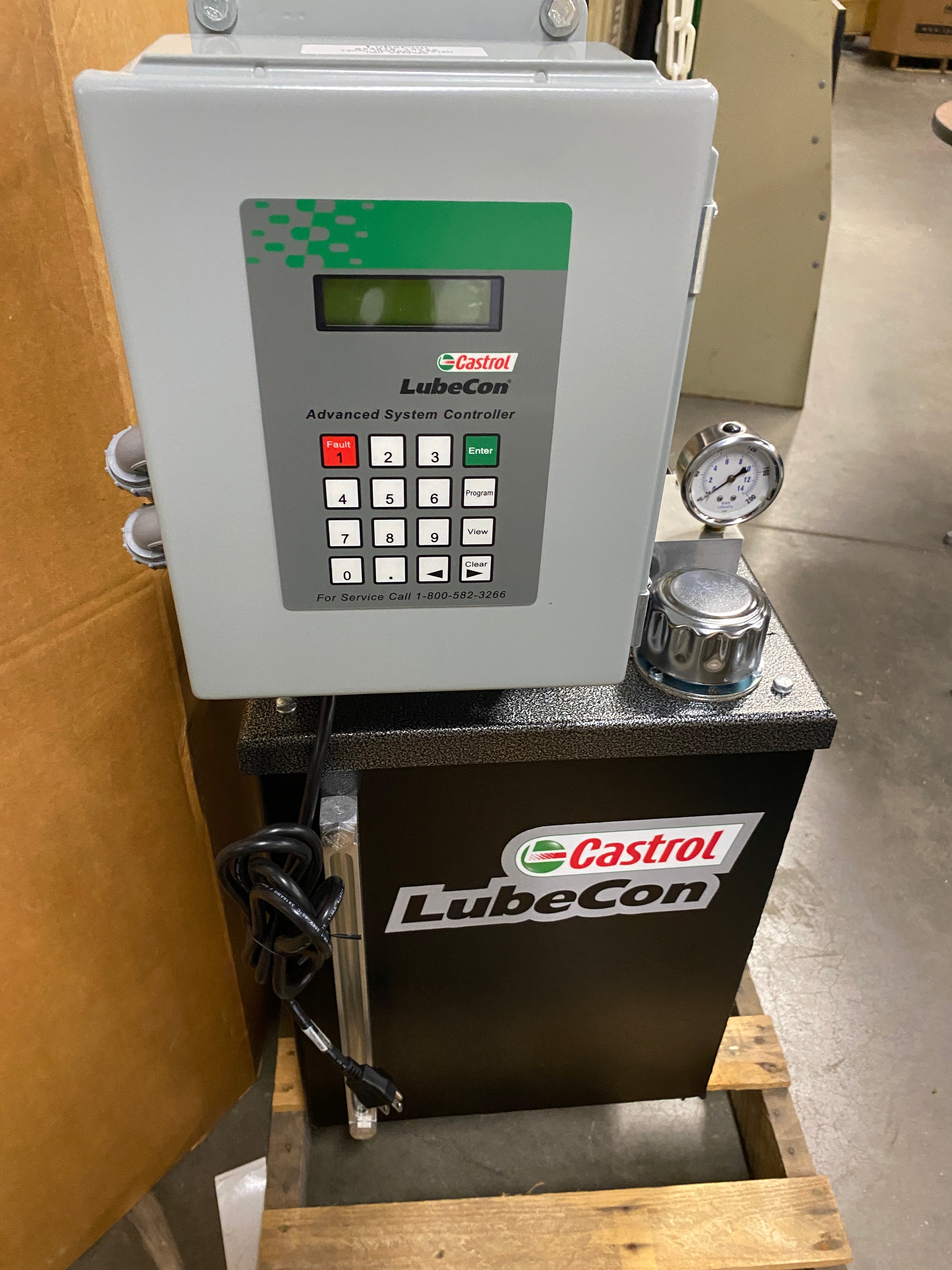 Castrol Lube Con Advanced System Controller & Oiler Pump Tank w/ Leeson Motor