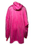Catalonia Bright Pink Sherpa Lined Oversized Hoodie Blanket One Size