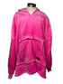 Catalonia Bright Pink Sherpa Lined Oversized Hoodie Blanket One Size