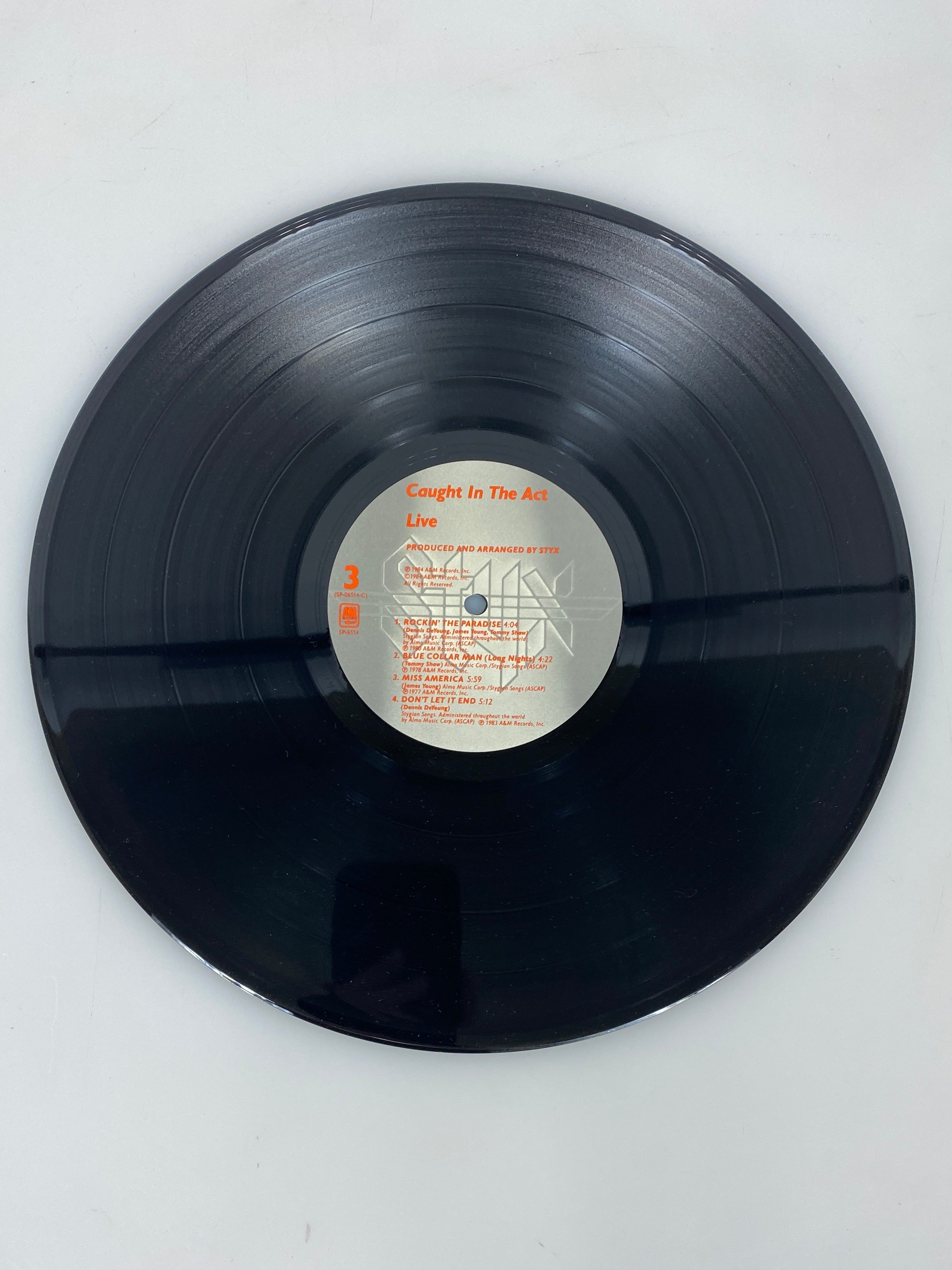 Caught in the Act Live Styx 1984 Vinyl Record