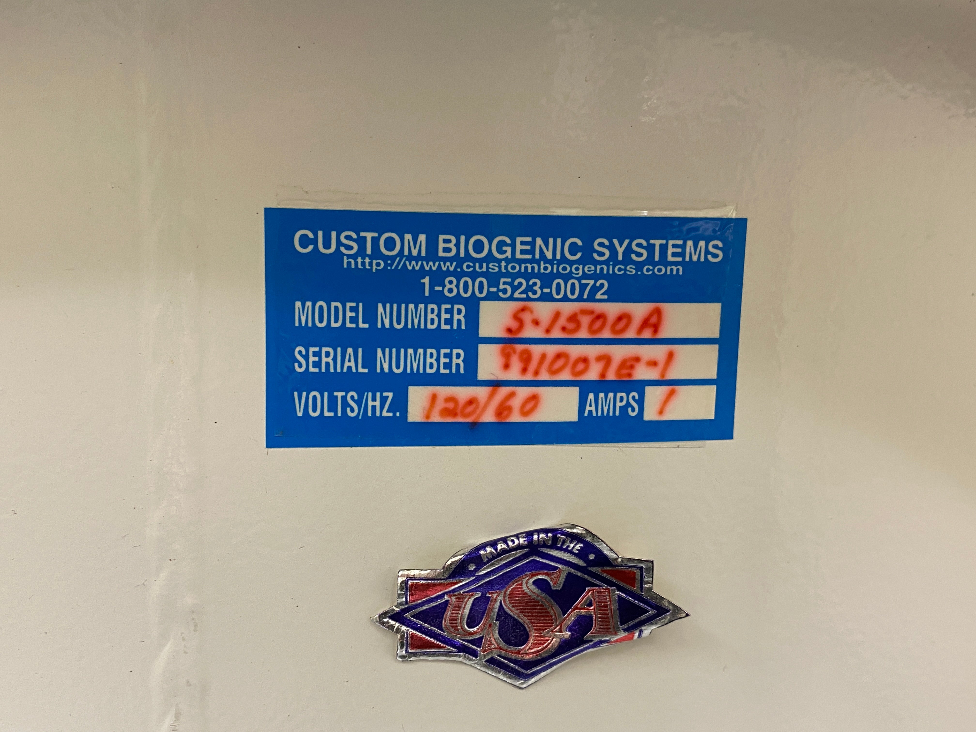 CBS 1500 Series Liquid Nitrogen Cyrogenic Chamber