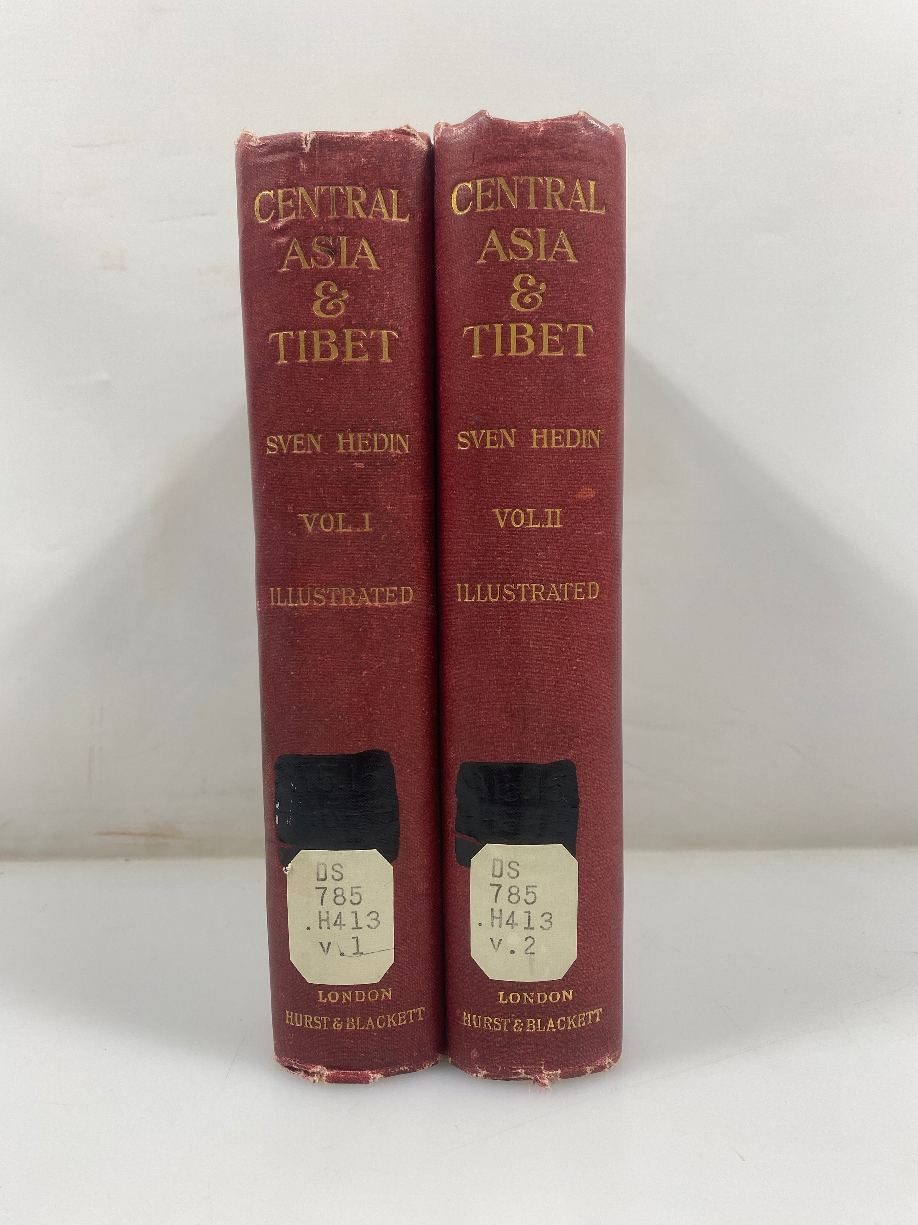 Central Asia & Tibet by Hedin Vol. I-II 1903 Ex-Library HC