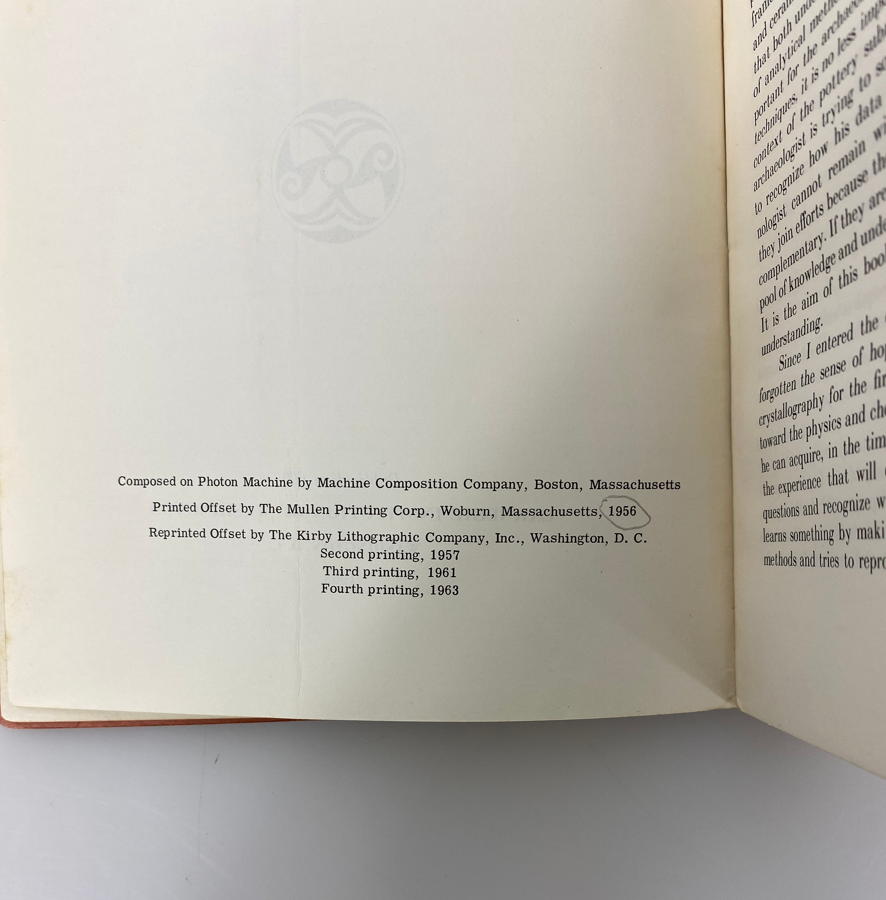 Ceramics for the Archaeologist Anna O. Shepard 1963 4th Print SC