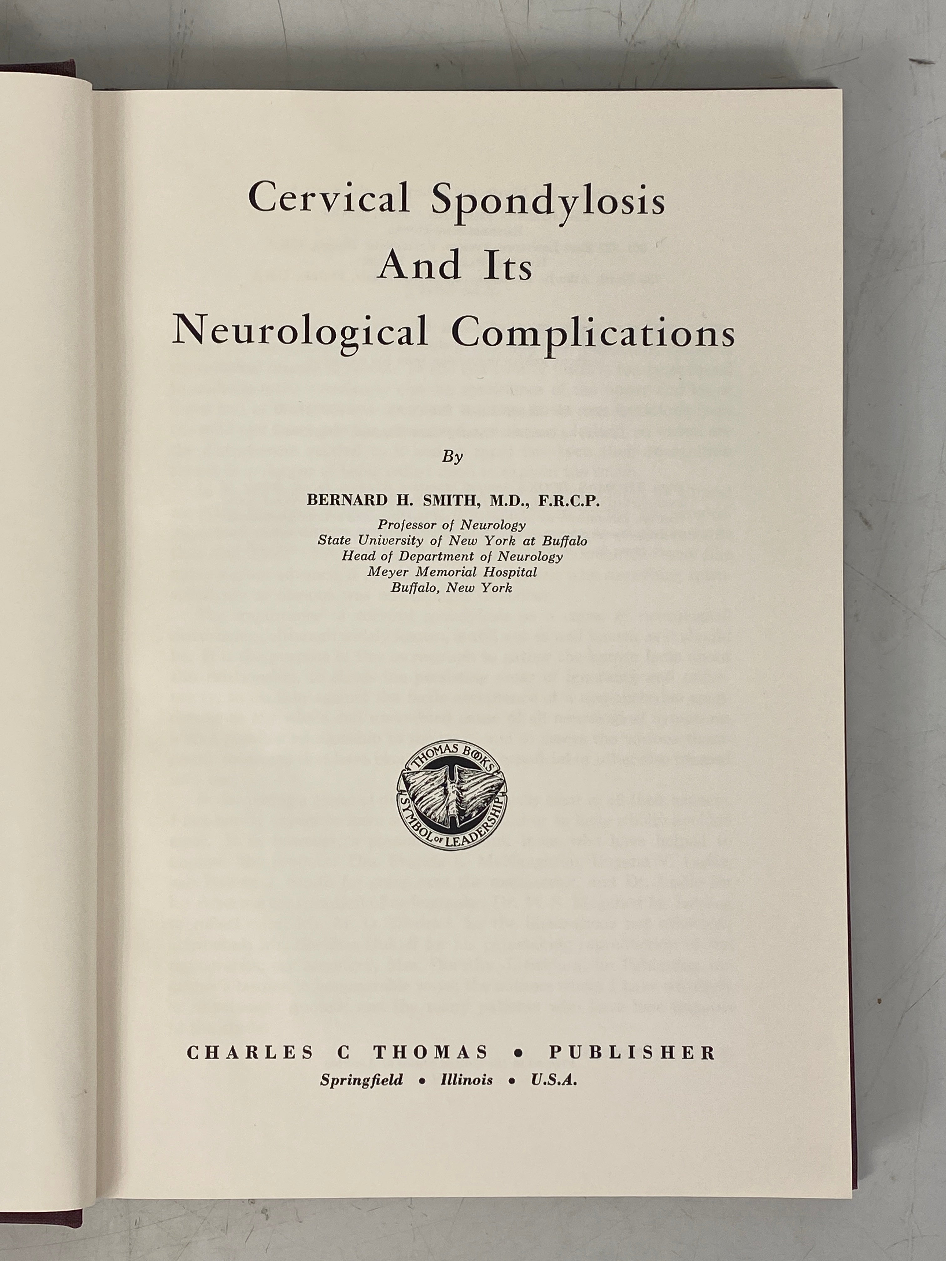 Cervical Spondylosis and its Neurological Complications Bernard Smith 1968 HCDJ