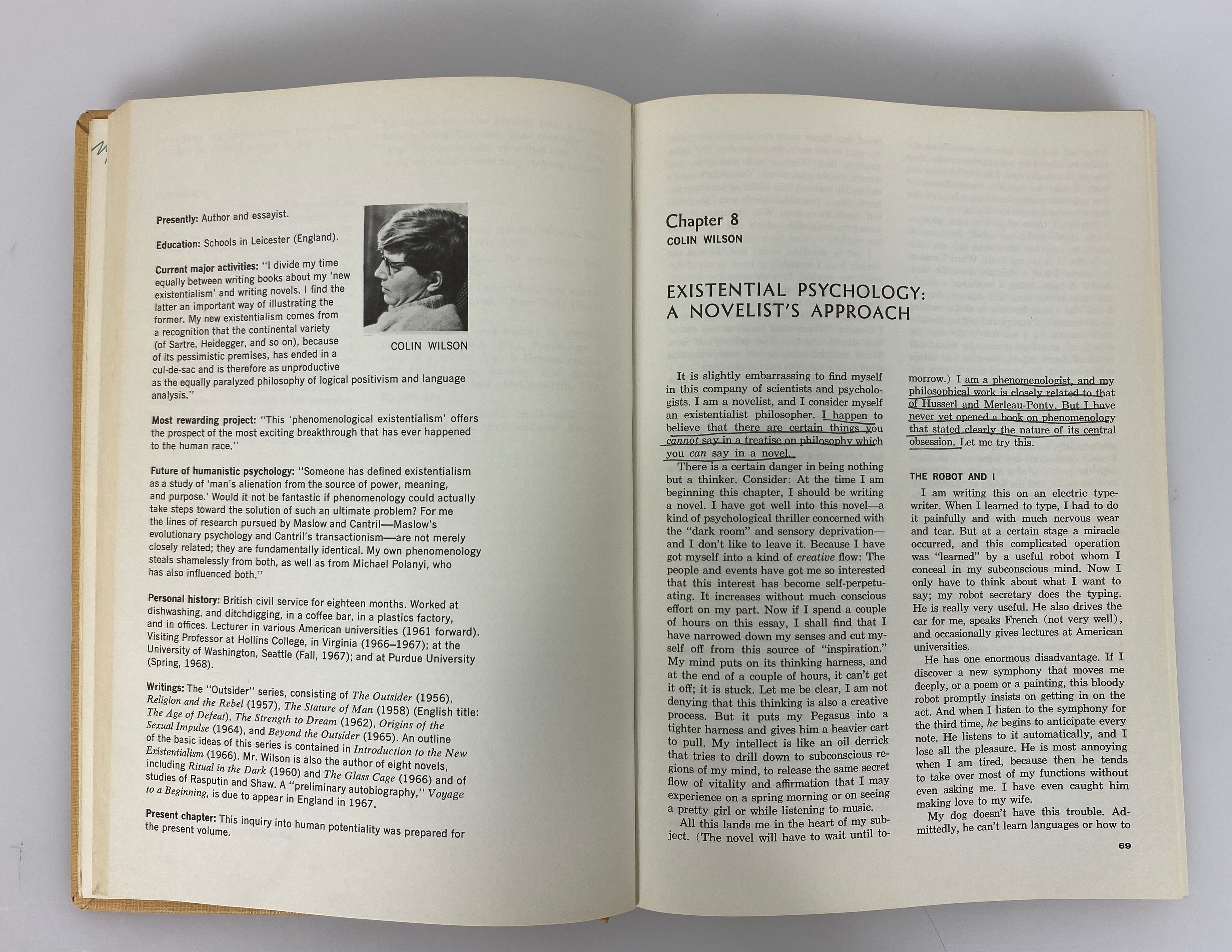 Challenges of Humanistic Psychology by Bugental 1967 Library Binding HC