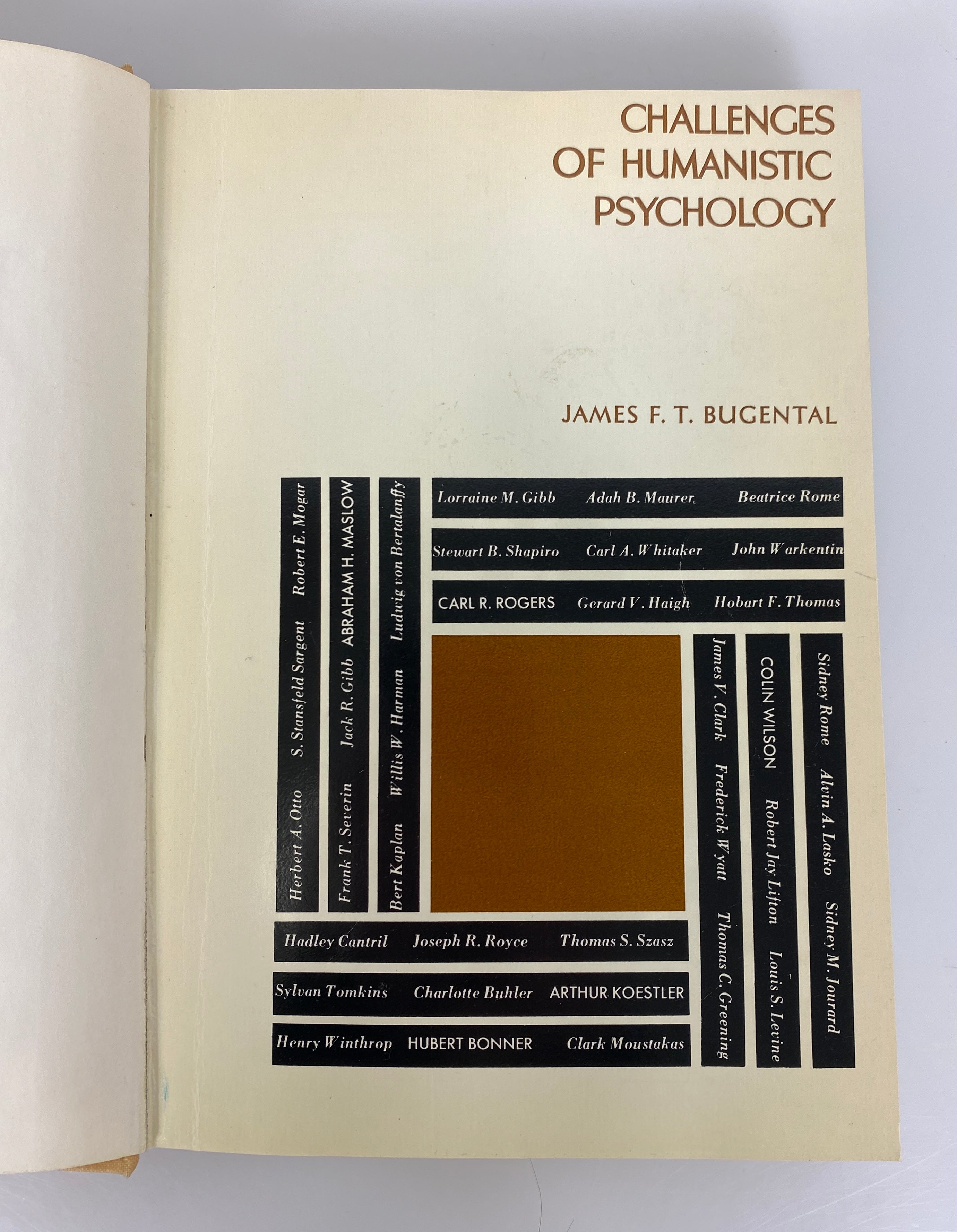Challenges of Humanistic Psychology by Bugental 1967 Library Binding HC