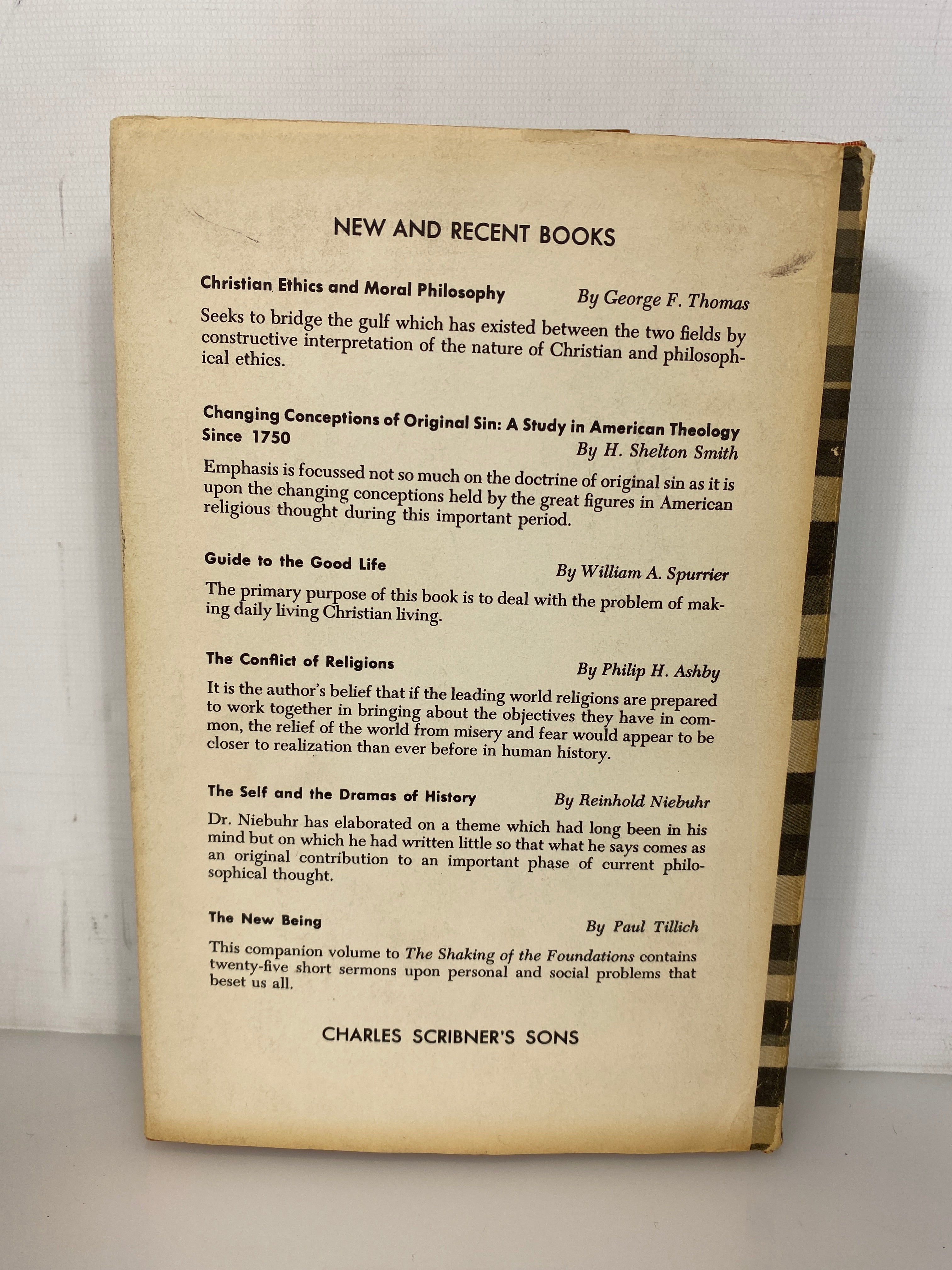 Changing Conceptions of Original Sin by H. Shelton Smith 1955 1st Ed HC DJ