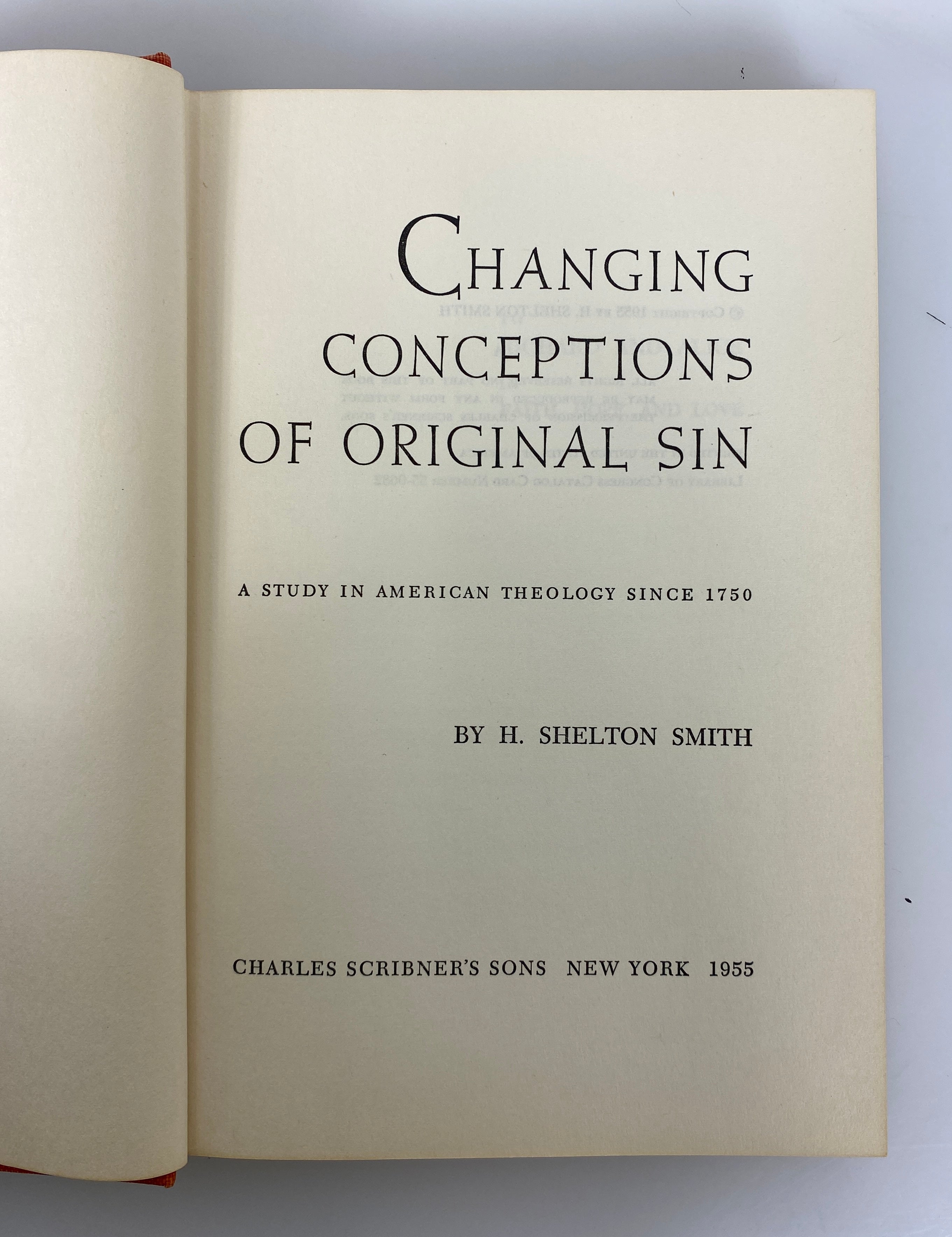 Changing Conceptions of Original Sin by H. Shelton Smith 1955 1st Ed HC DJ