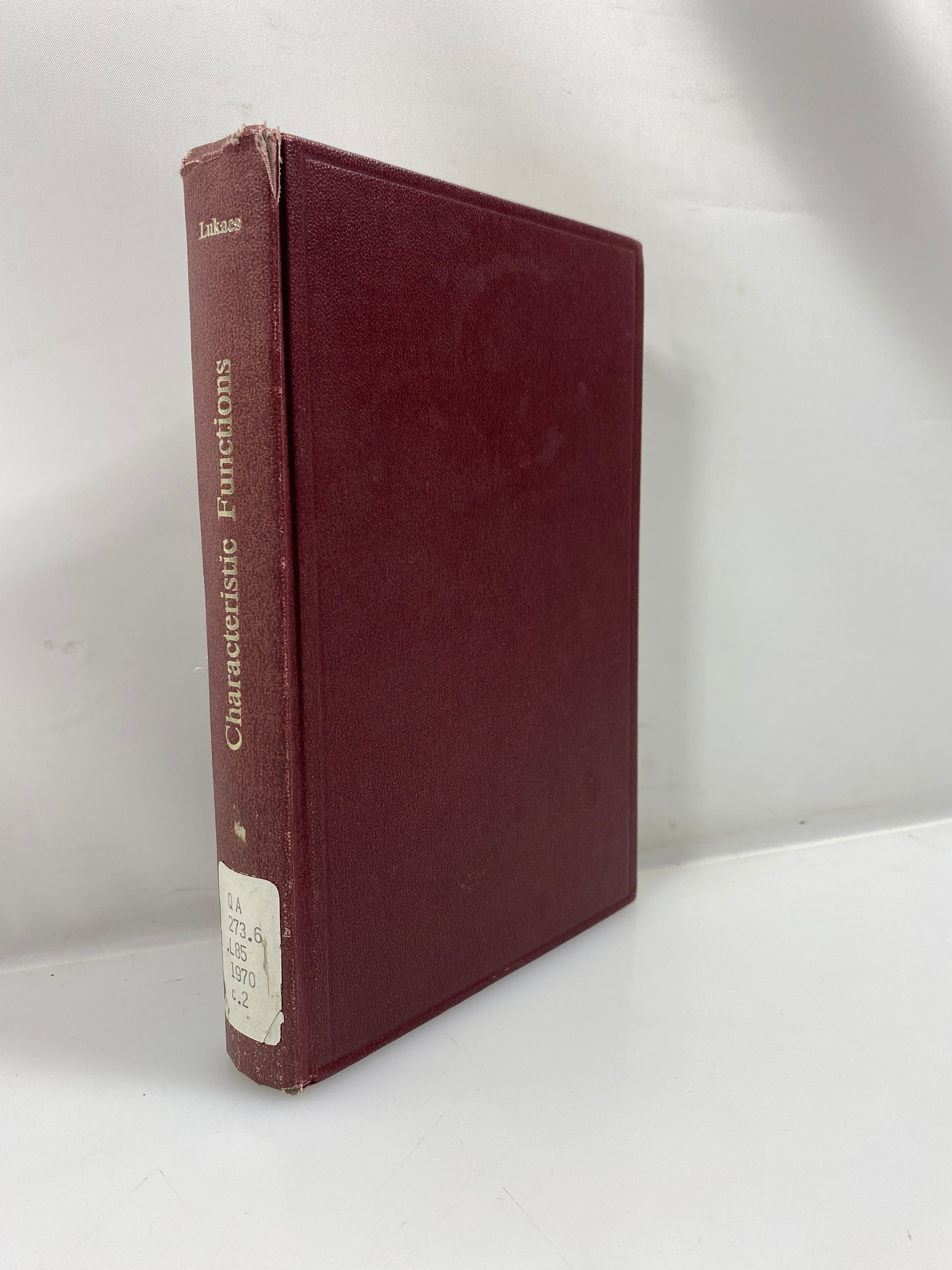 Characteristic Functions by Eugene Lukacs Ex-library 2nd Ed. 1970 HC
