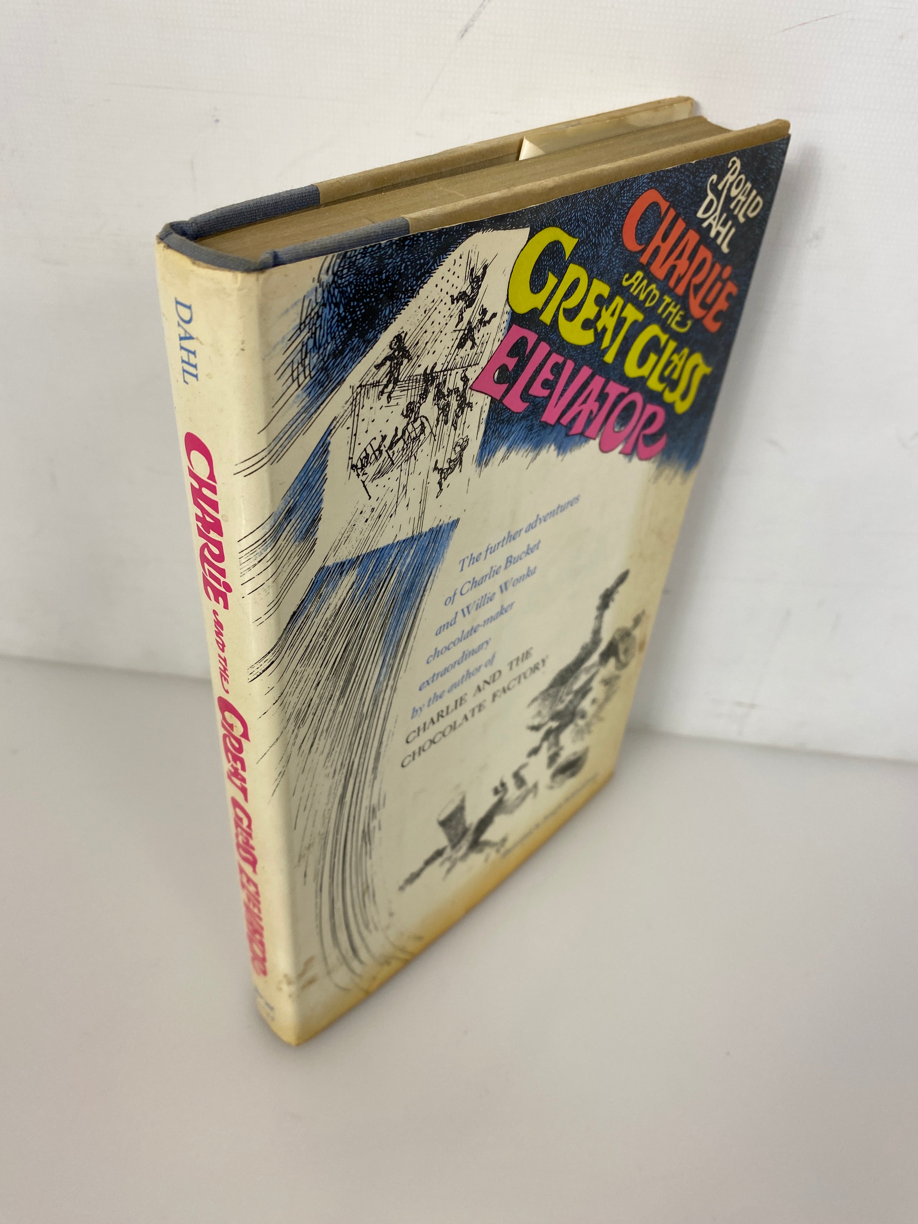 Charlie and the Great Glass Elevator Roald Dahl HCDJ First Edition 1972