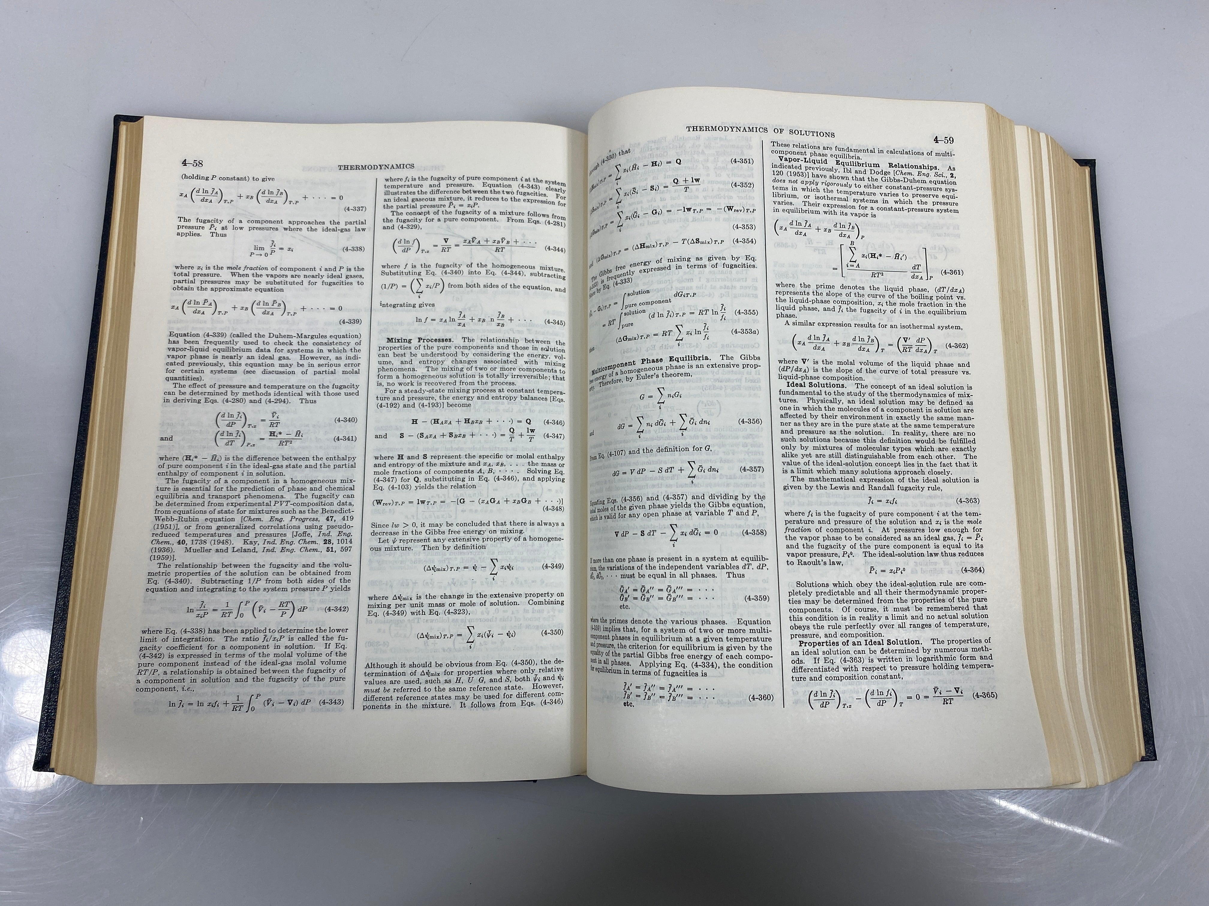 Chemical Engineer's Handbook by Perry 4th Ed. 1963 HC