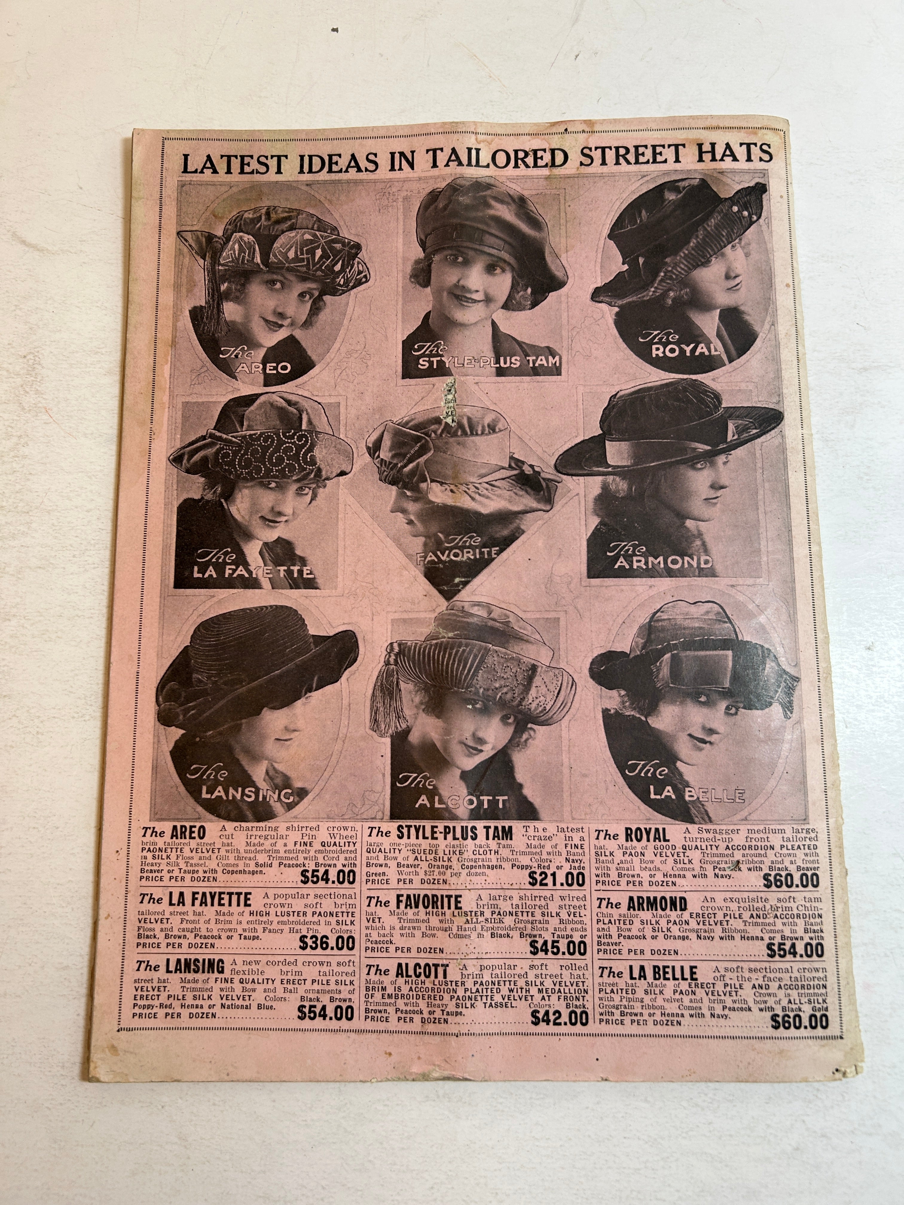 Chicago Mercantile Co Millinery Catalog No 176 c1920-1921