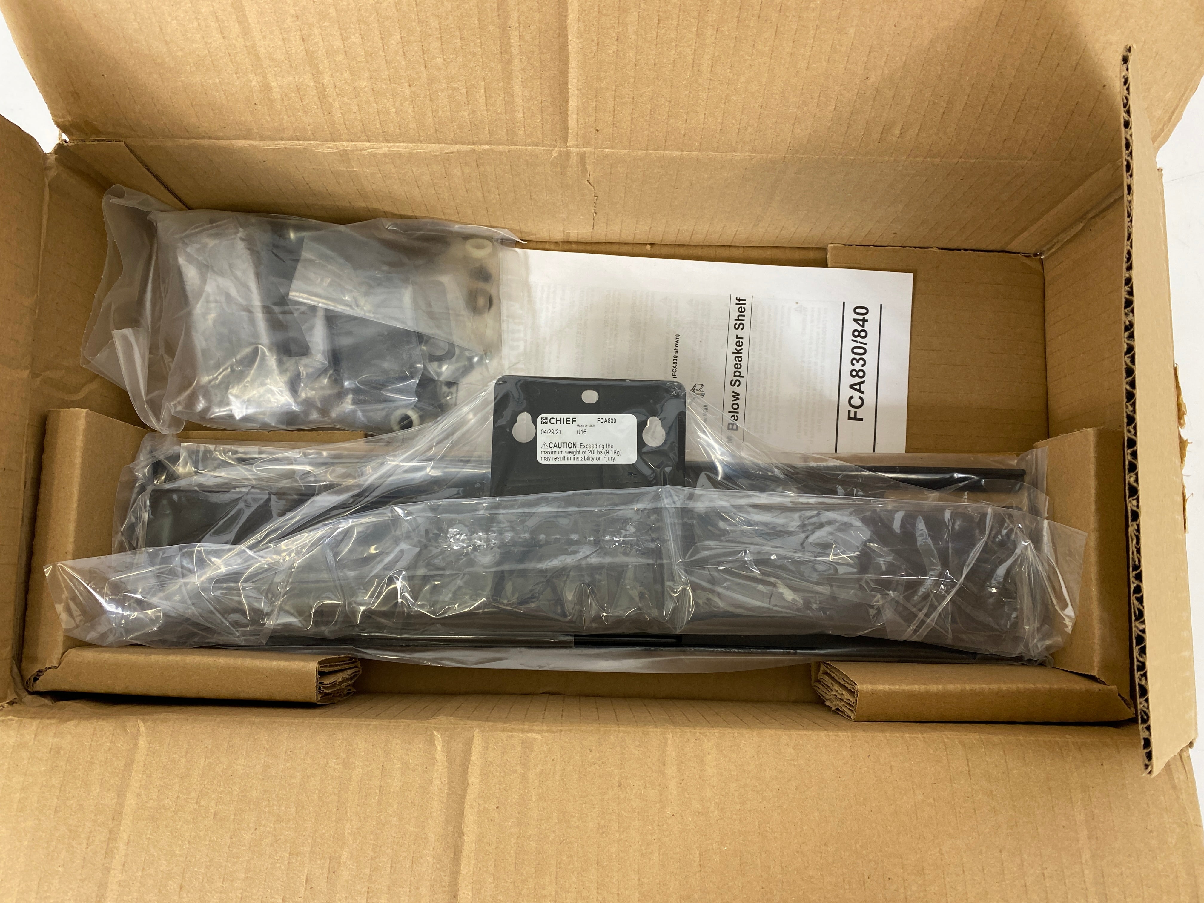 Chief FCA830 Fusion Center Channel Speaker Mount for Large Displays