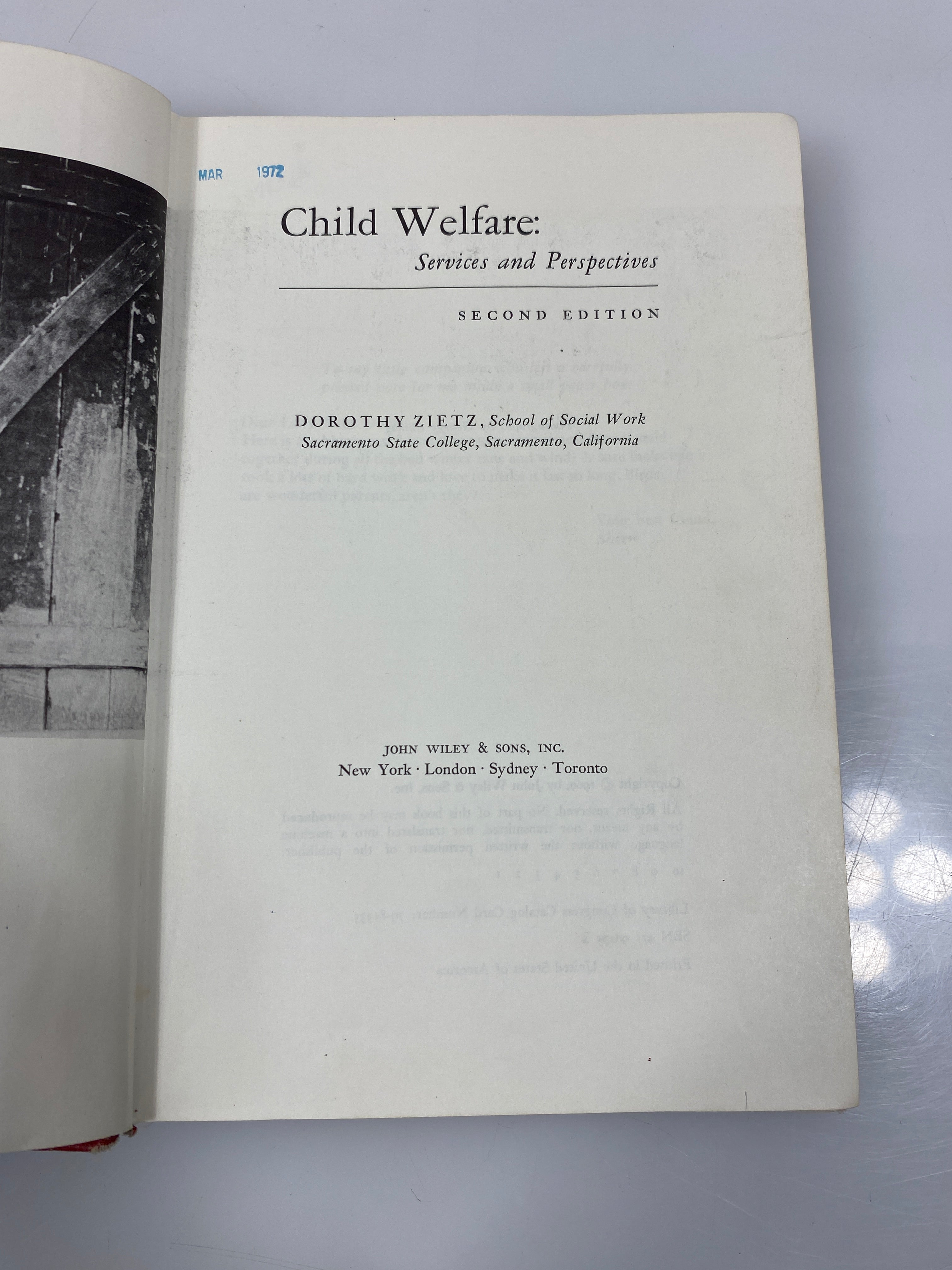 Child Welfare by Dorothy Zietz 2nd Edition Ex-library 1969 HC
