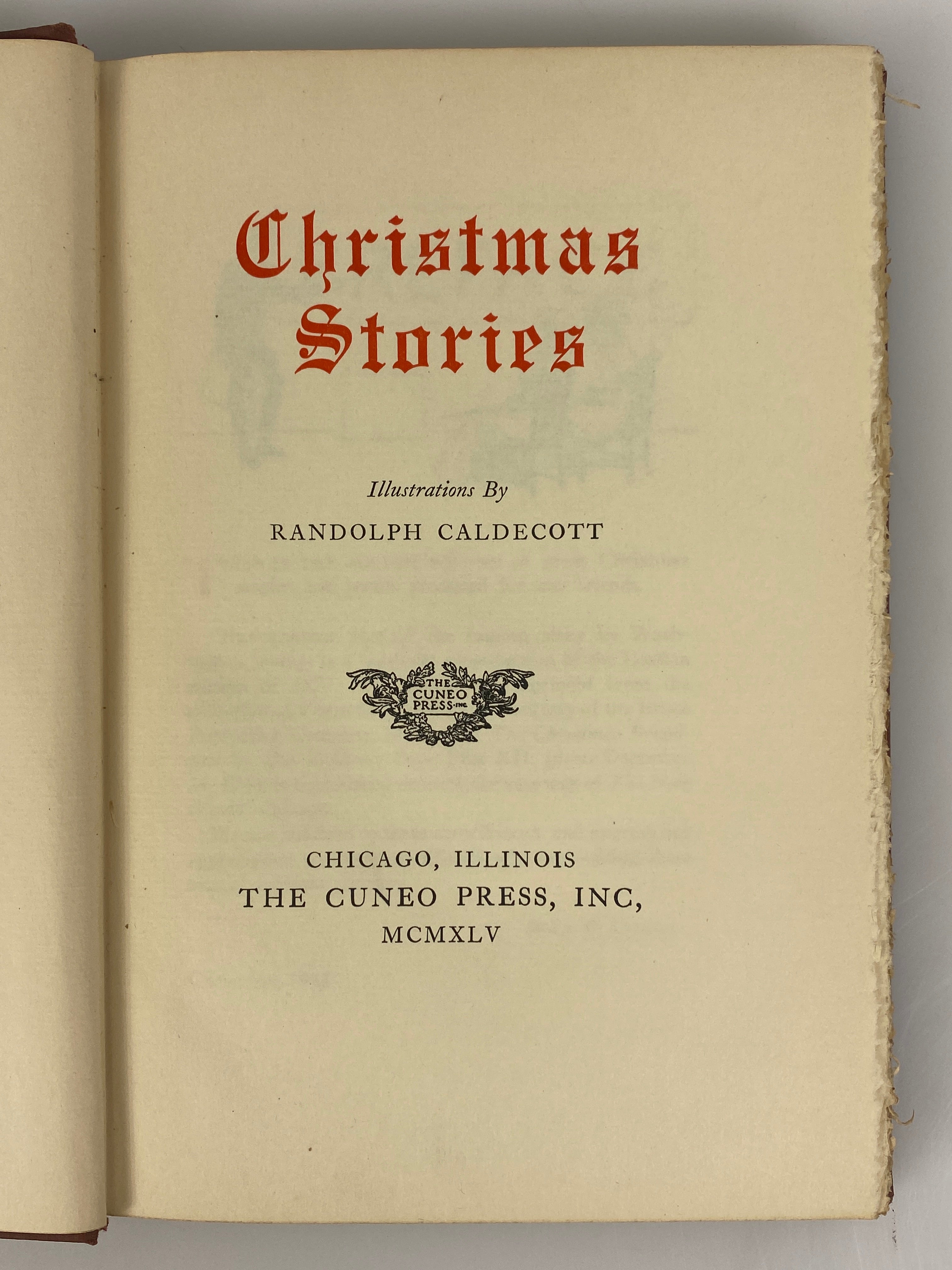 Christmas Stories Illustrated by Randolph Caldecott 1945 Vintage HC