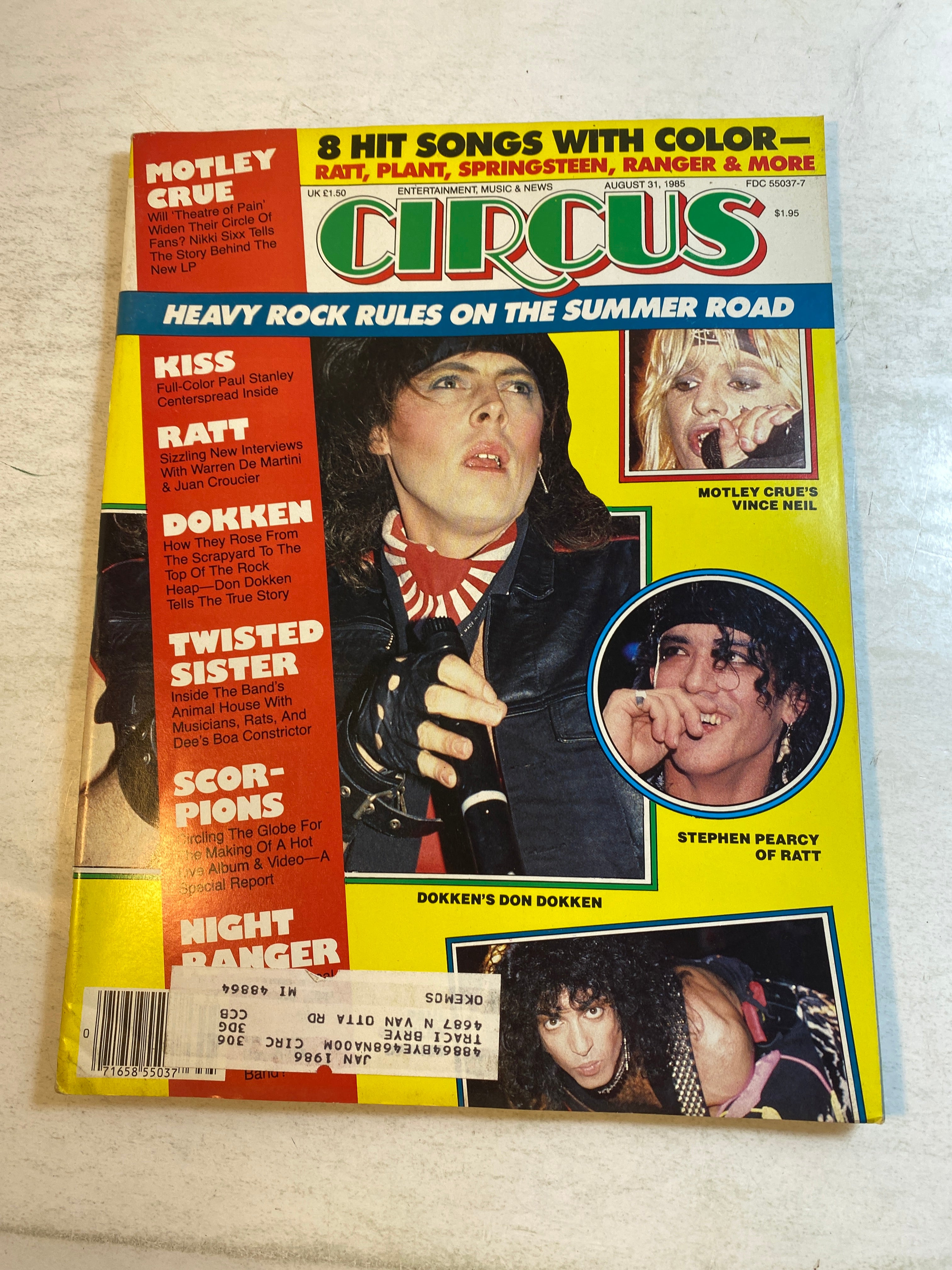 Circus August 31, 1985 Don Dokken