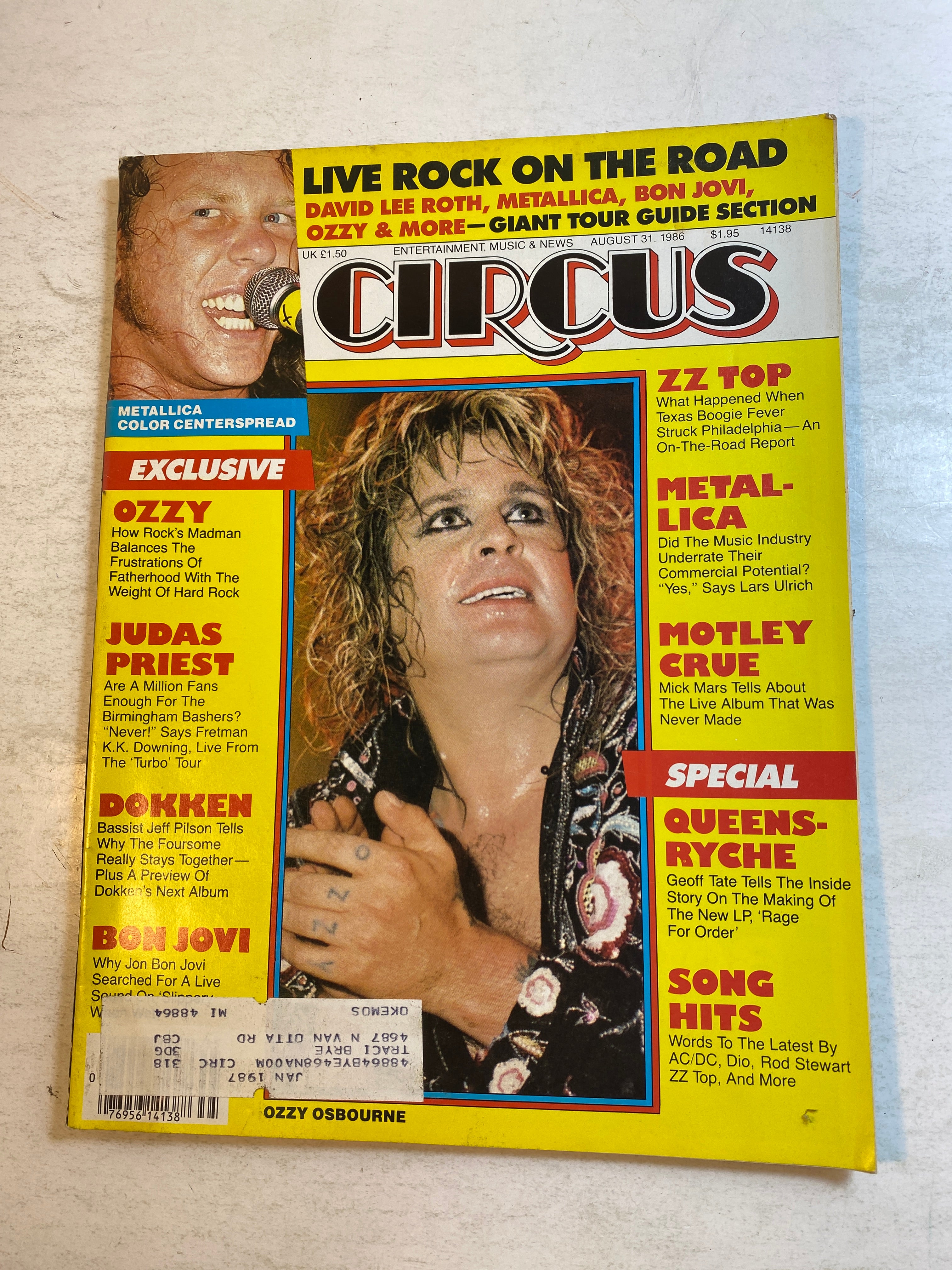 Circus August 31, 1986 Ozzy Osbourne