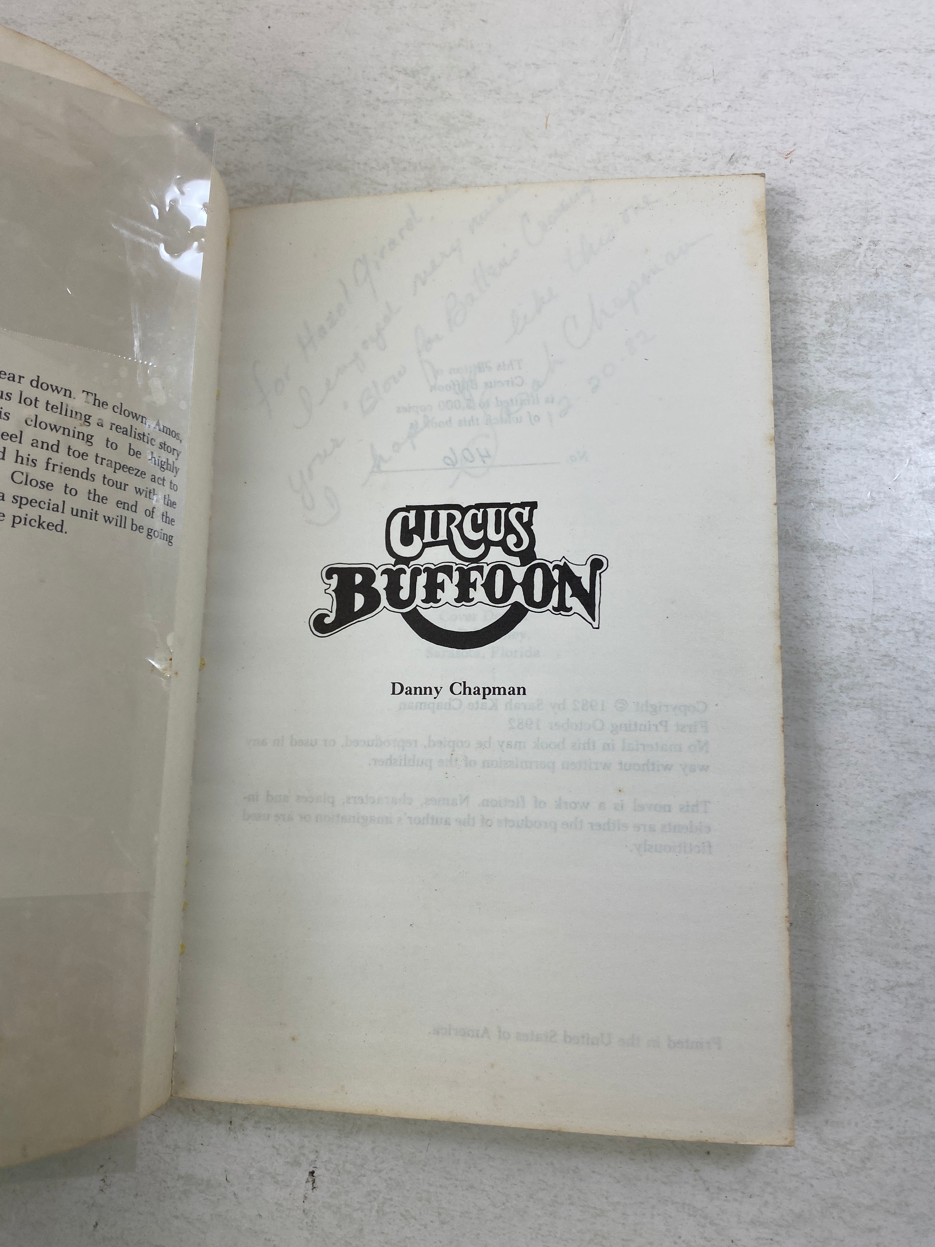Circus Buffoon Danny Chapman 1982 *Signed and Numbered*