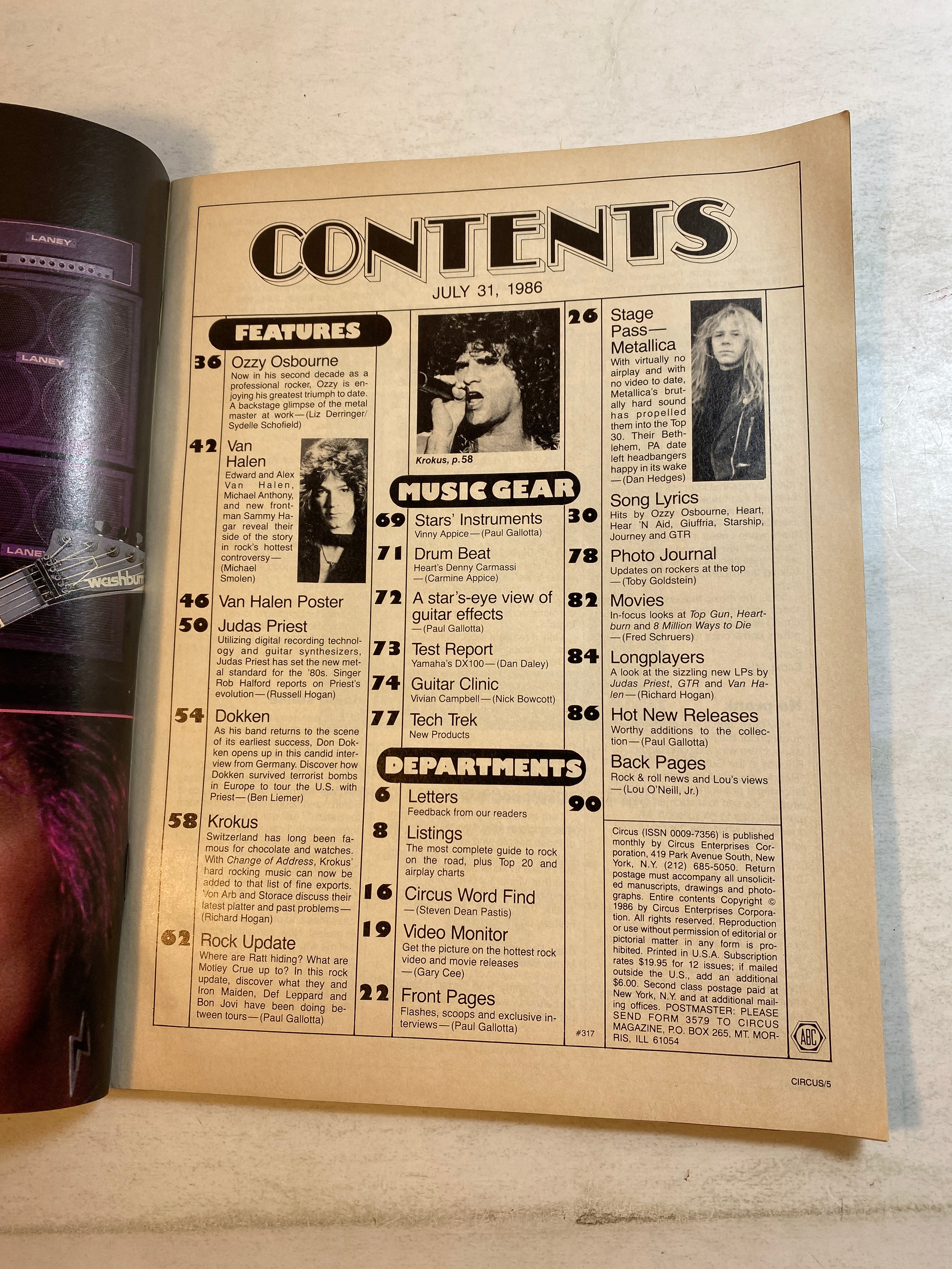 Circus July 31, 1986 Judas Priest