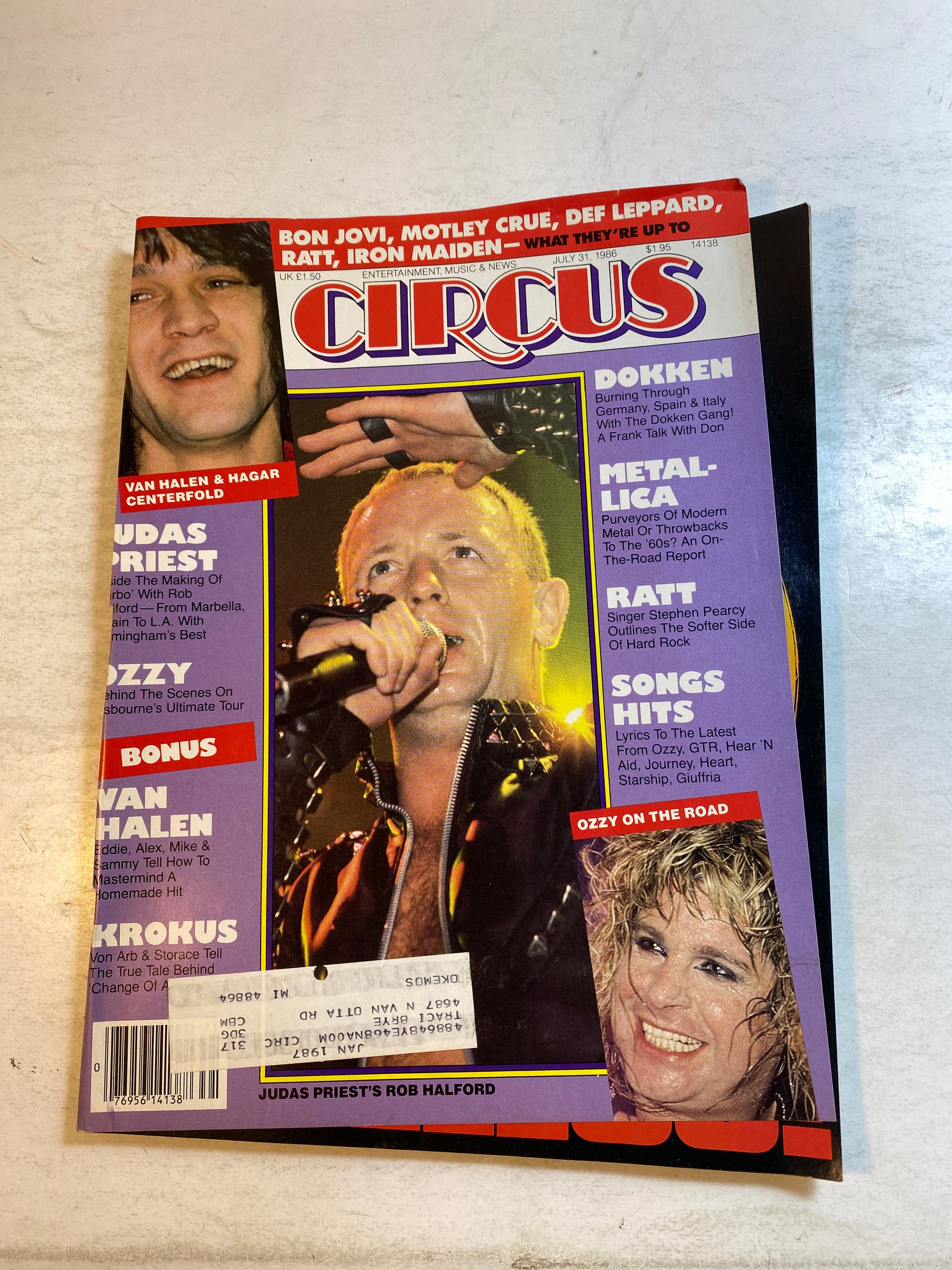 Circus July 31, 1986 Judas Priest