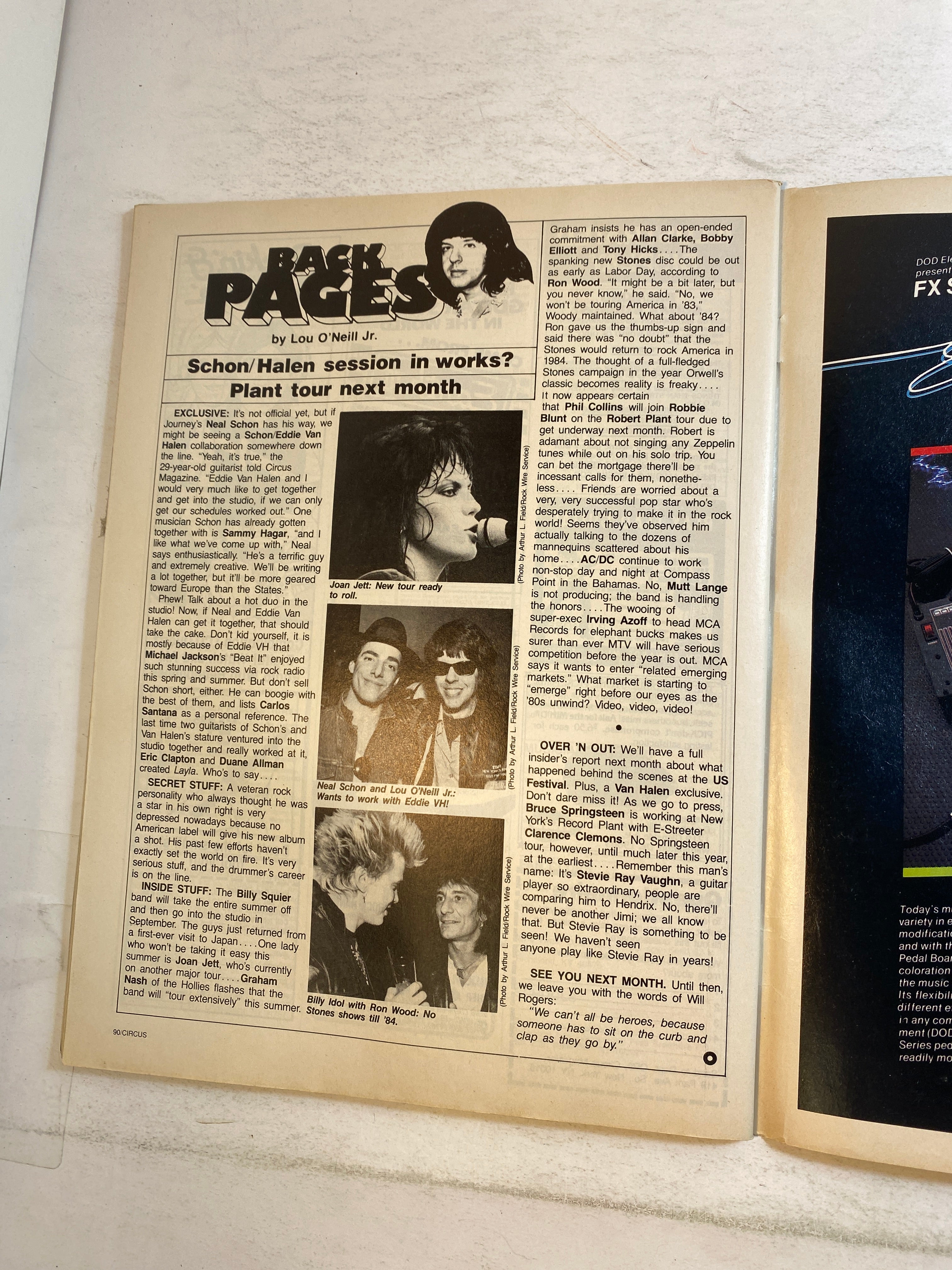 Circus Magazine July 31, 1983 Rock Fan Survey