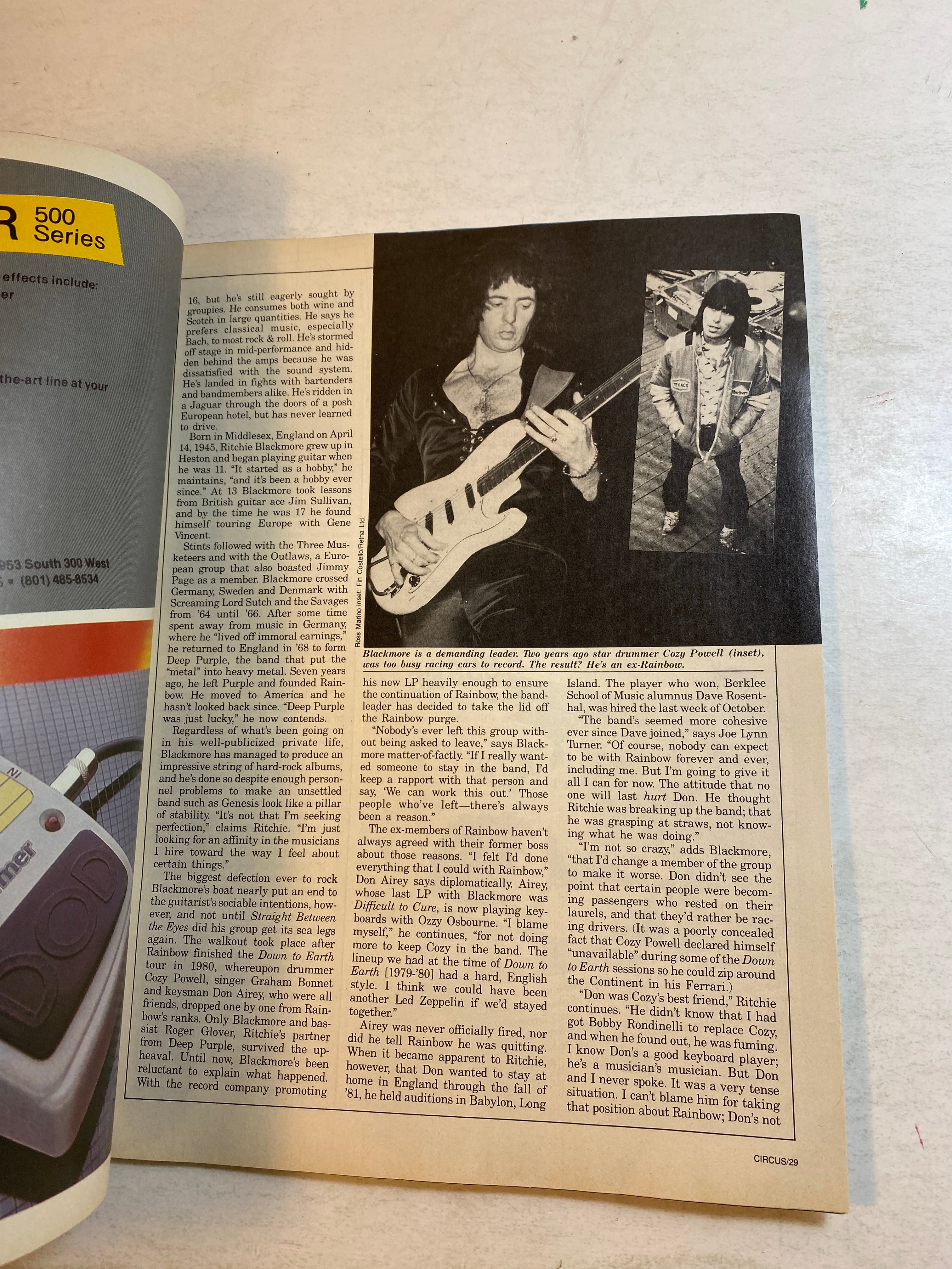 Circus Magazine May 31, 1982 Ritchie Blackmore