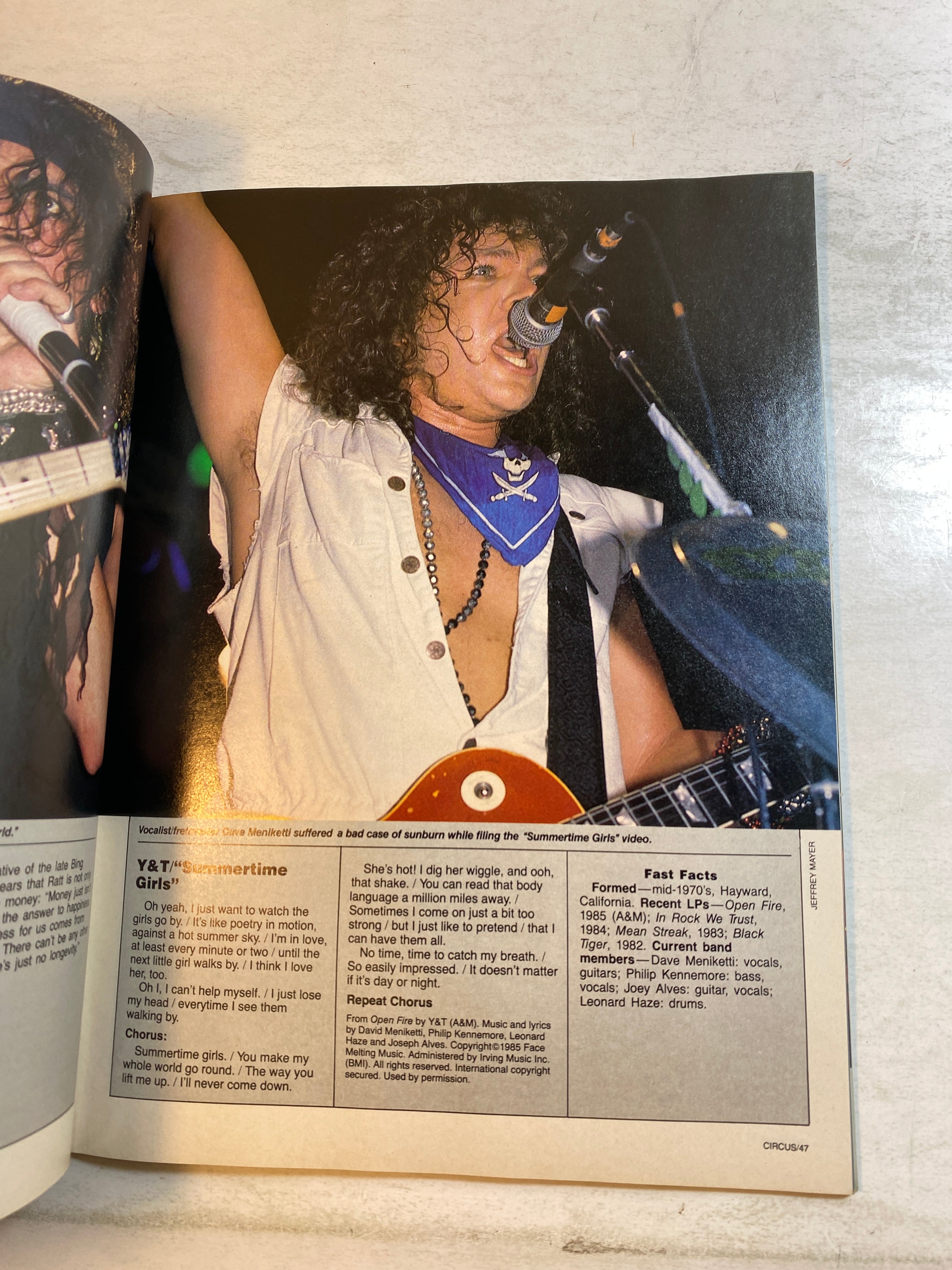 Circus October 31, 1985 16th Anniversary