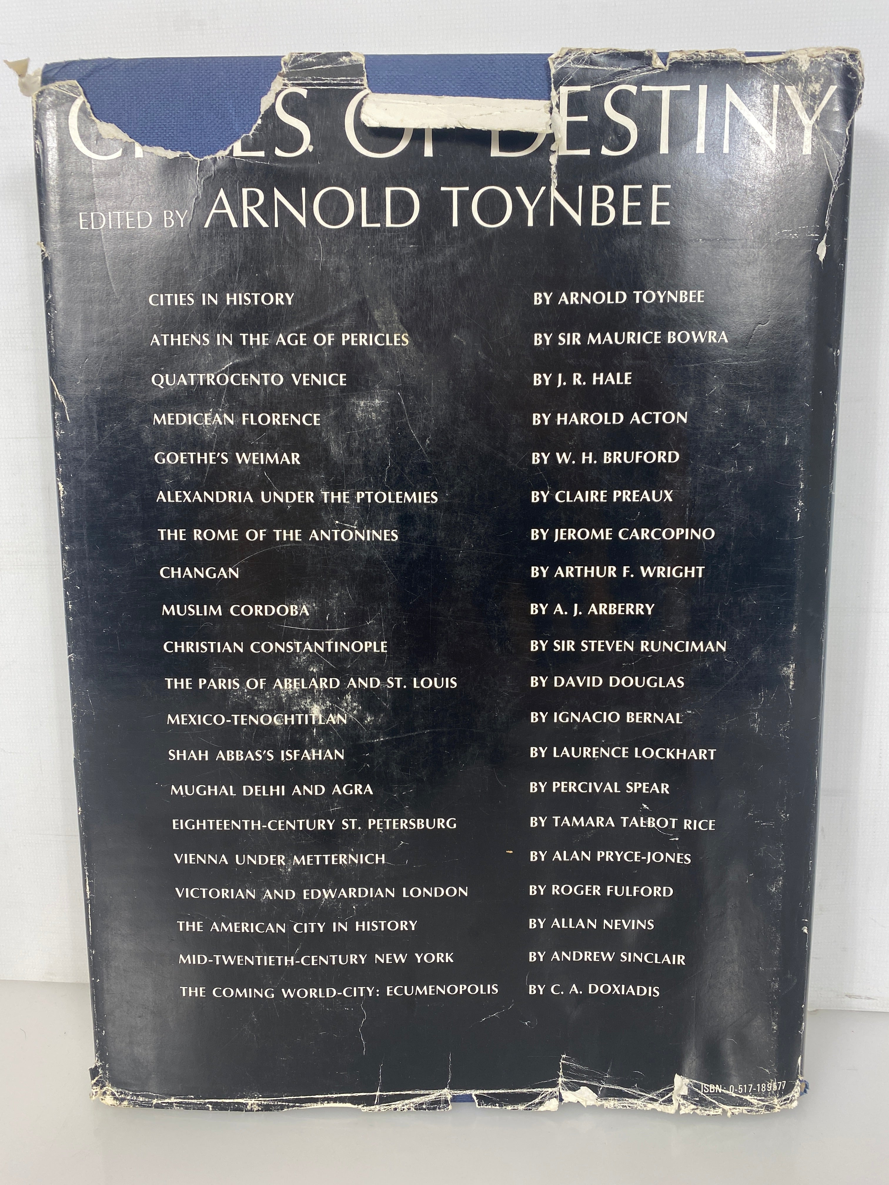 Cities of Destiny by Arnold Toynbee 1967 Oversized HC DJ
