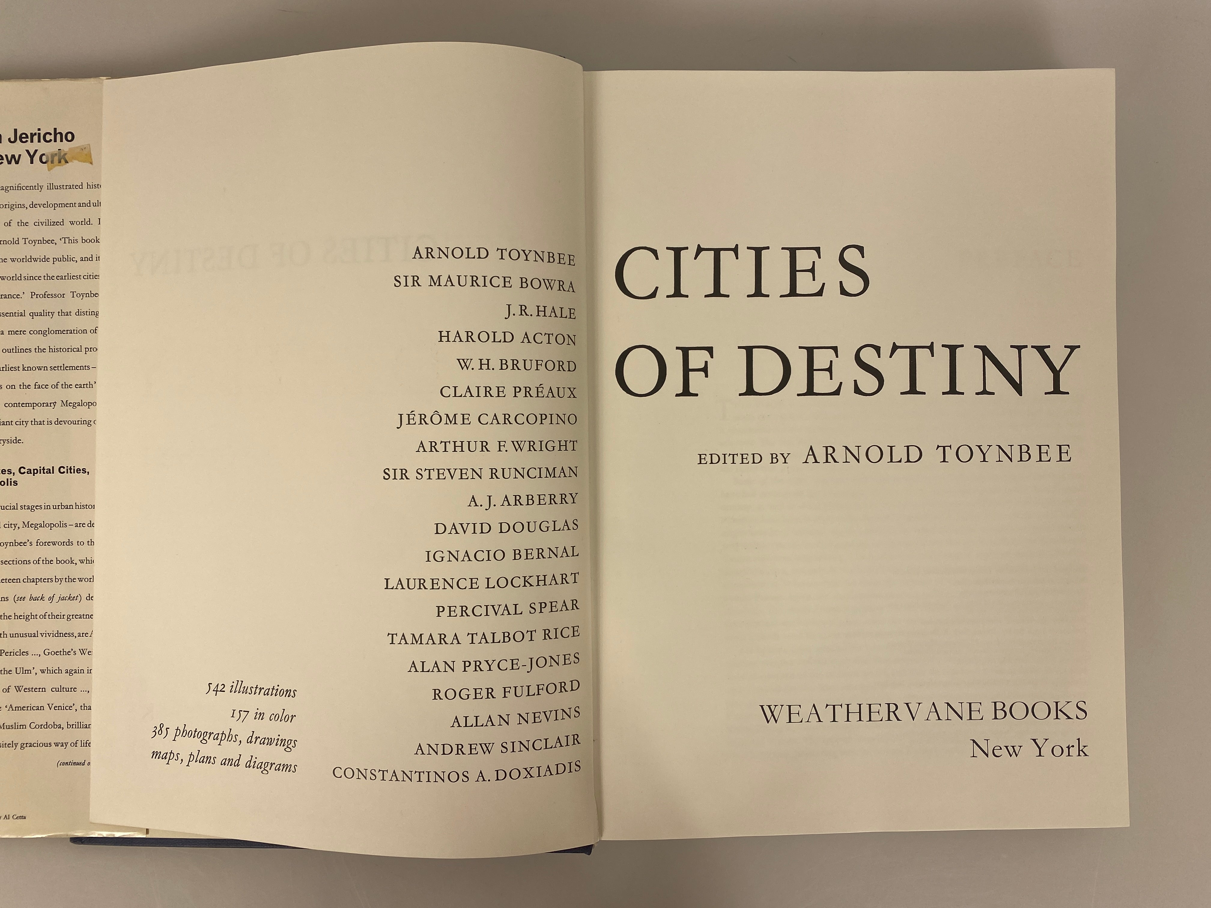Cities of Destiny by Arnold Toynbee 1967 Oversized HC DJ