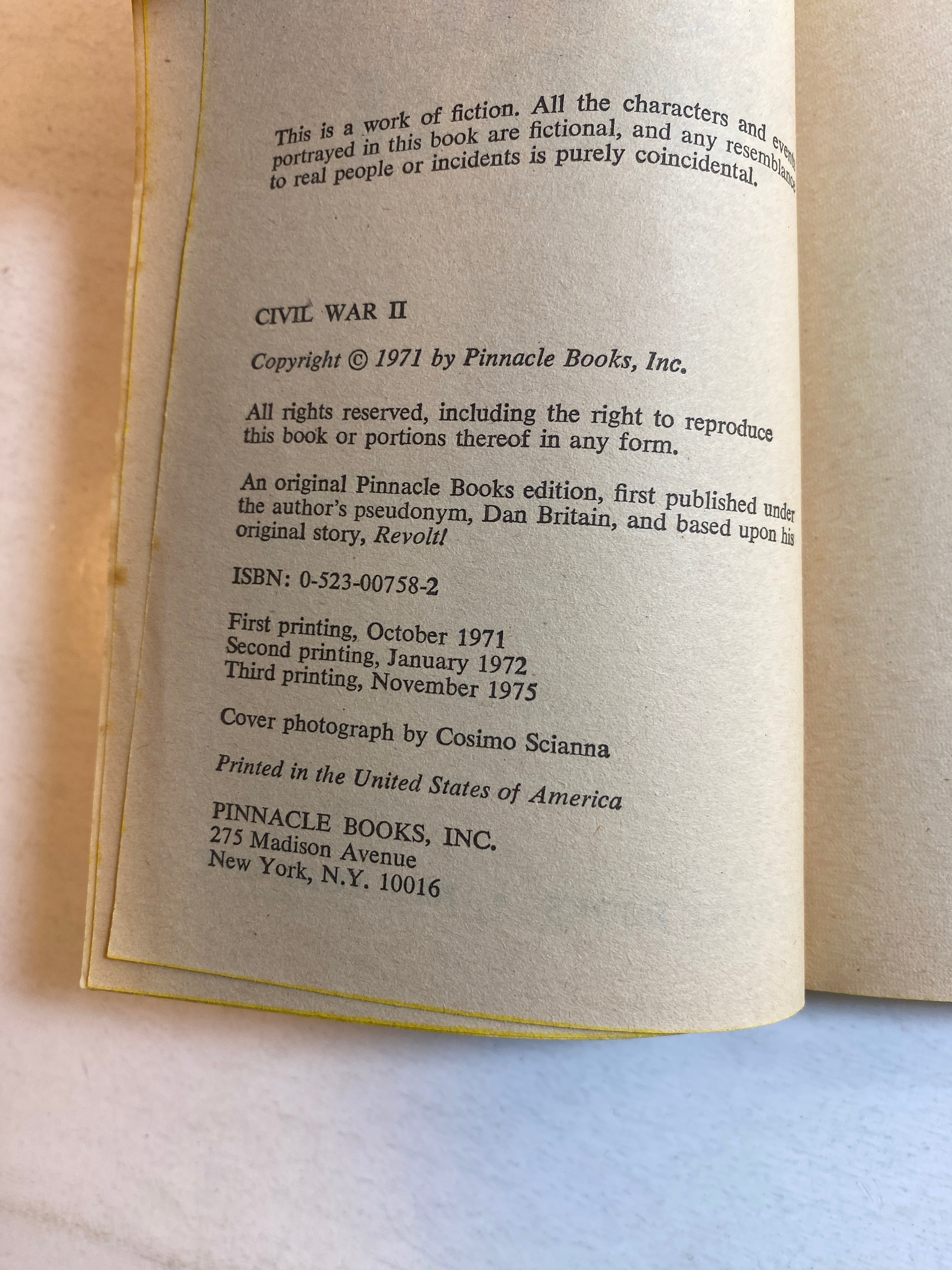 Civil War II by Don Pendleton Paperback 1975