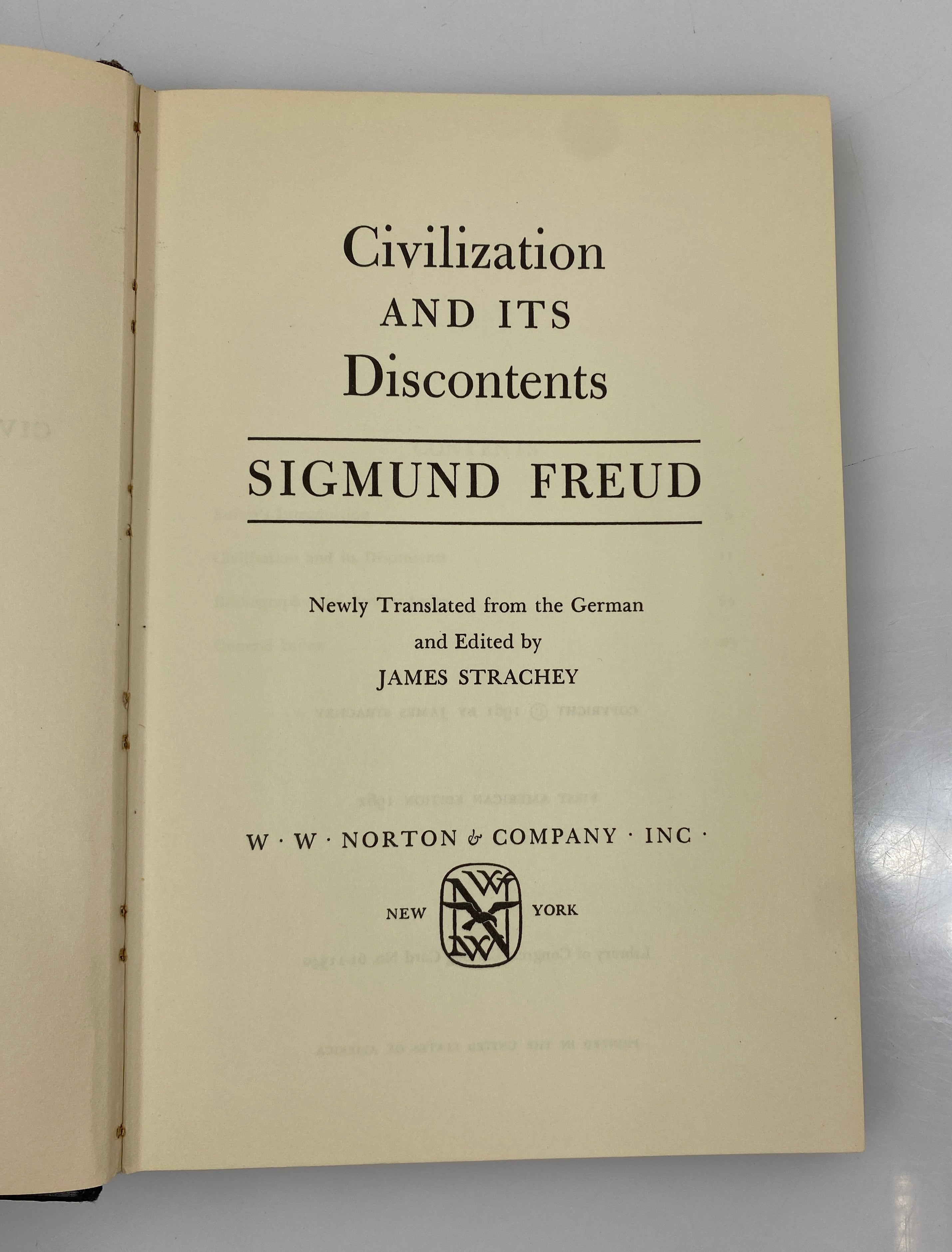 Civilization and Its Discontents Sigmund Freud 1st American Ed. 1962 HCDJ